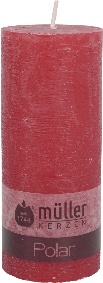 Stumpenkerze POLAR rot