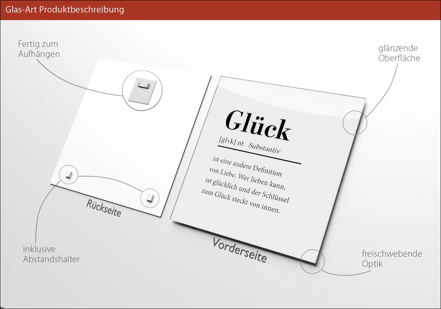 Glasbild GLÜCK II