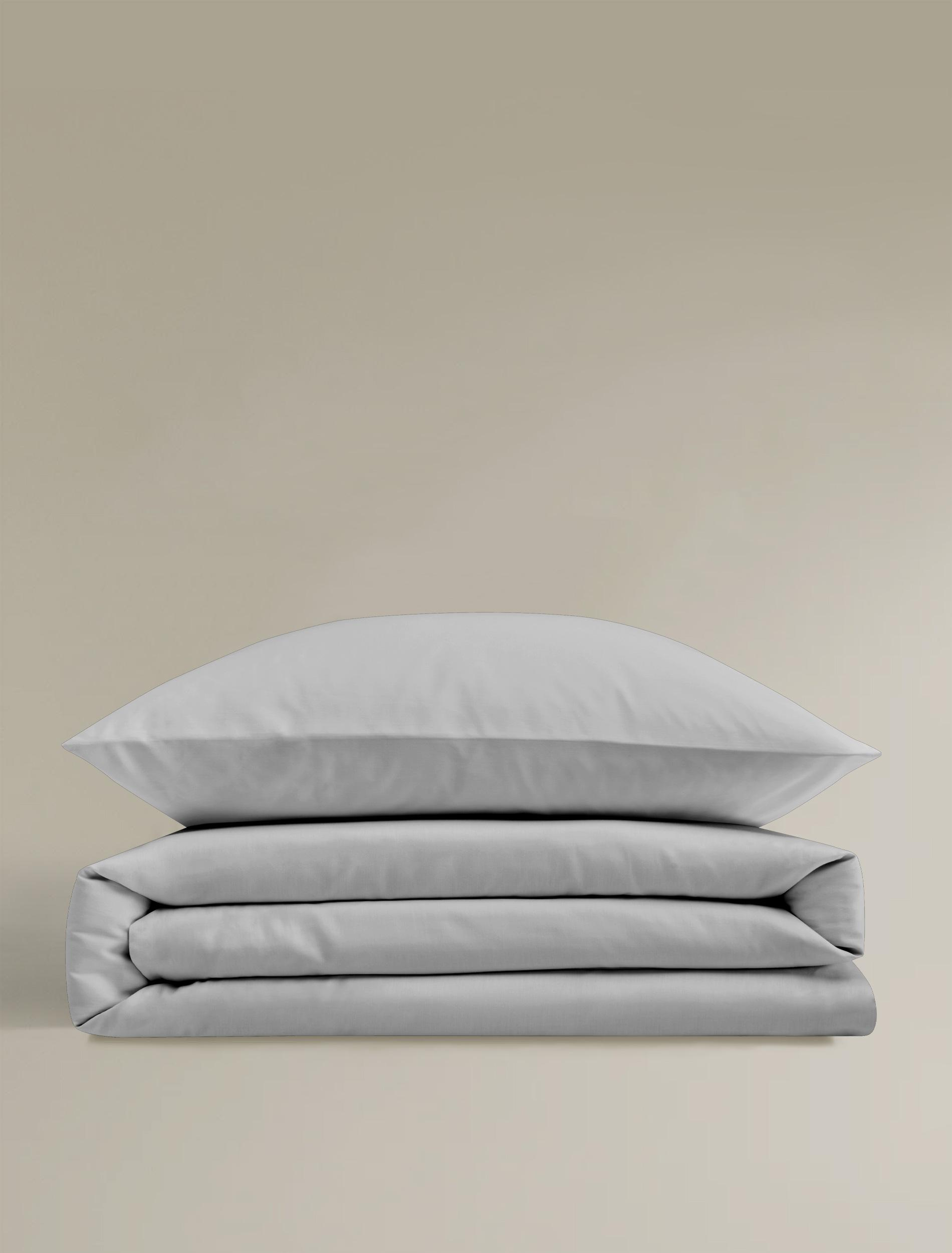 Bettwäsche Mako-Satin silber