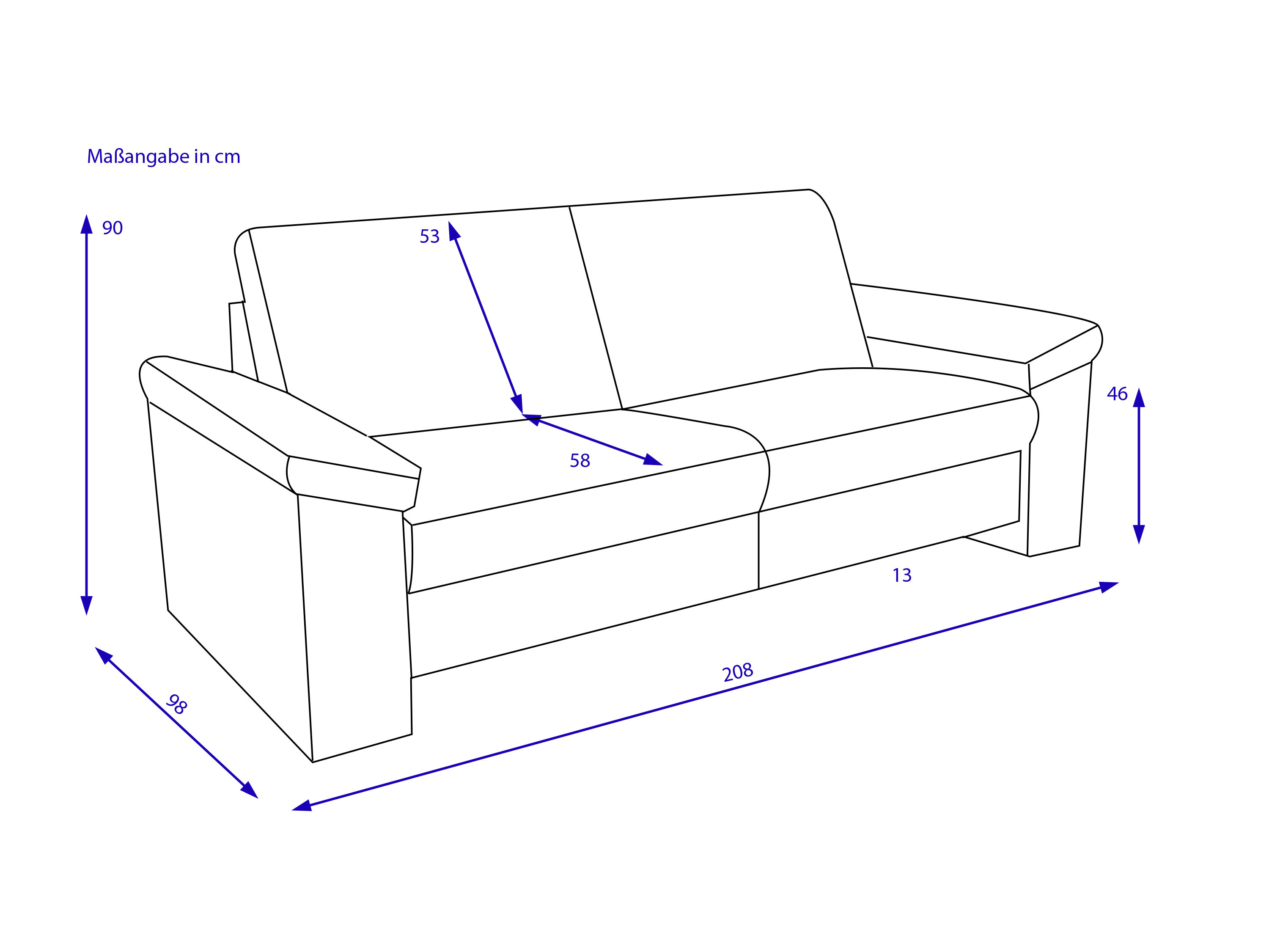 Sofa vito 2 Sitzer STEP PLUS 2.0