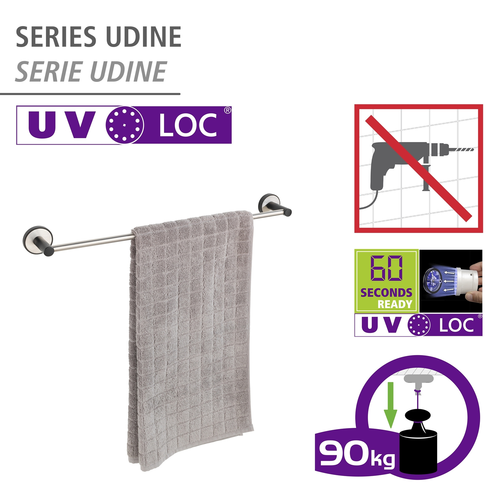 Badetuchstange UV-LOC® UDINE