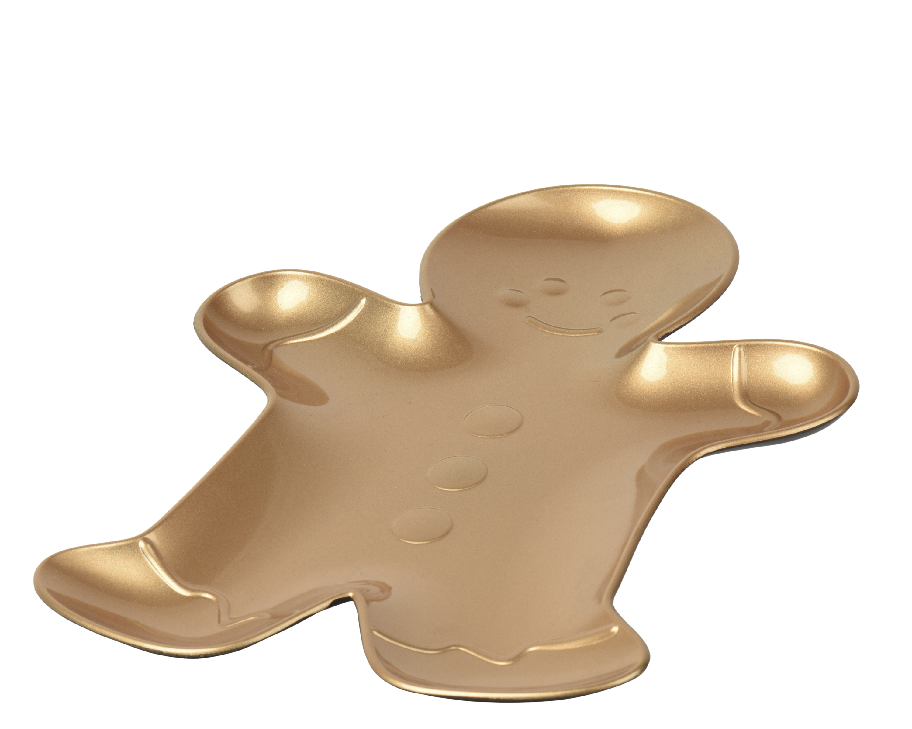 Dekoteller LEBKUCHENMANN gold