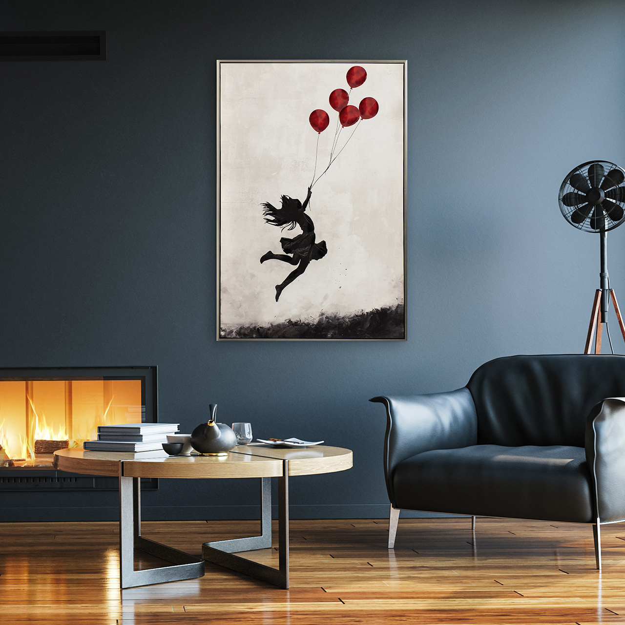 Gemälde JUMPING BALLOON GIRL