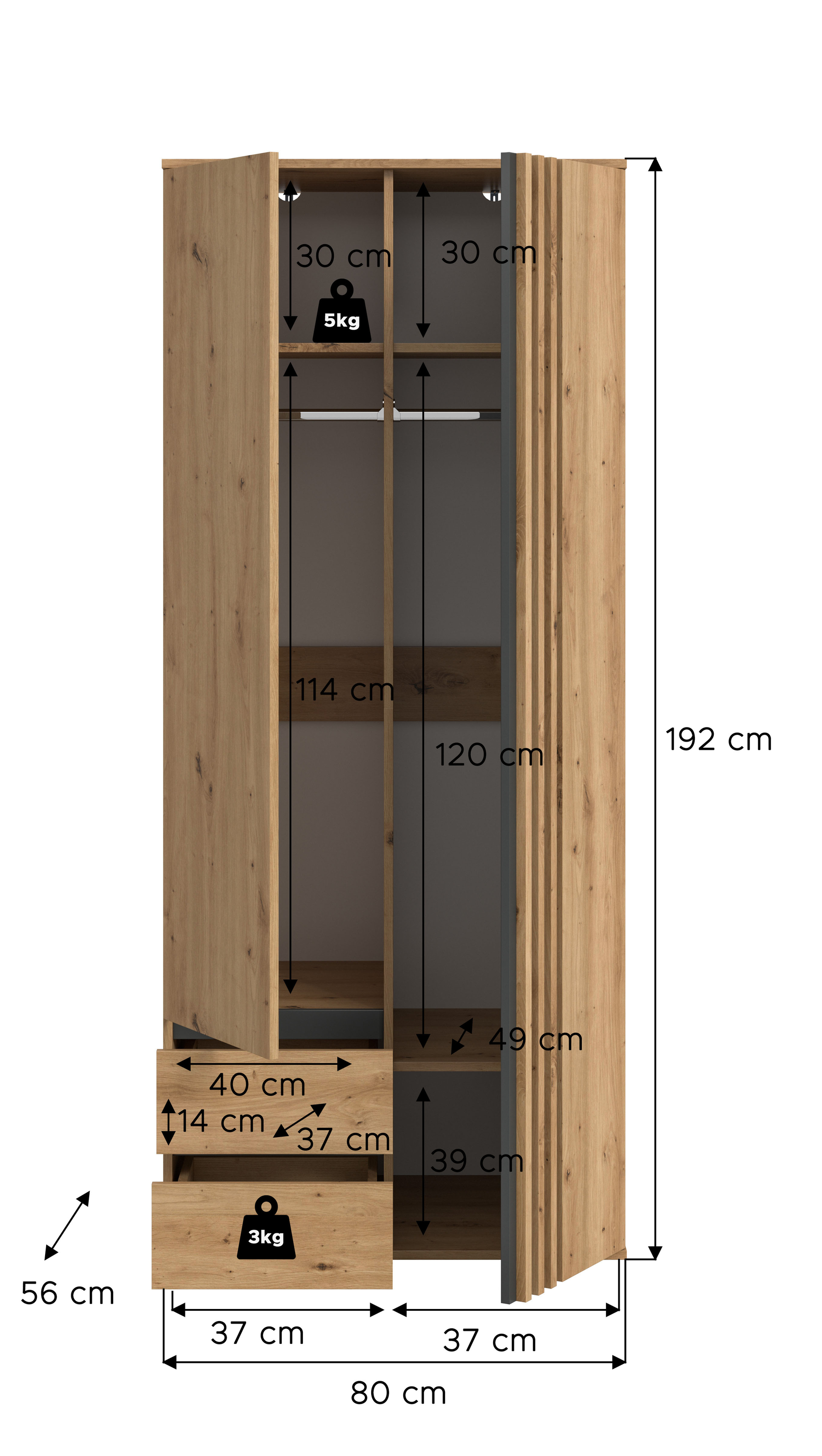 Kleiderschrank TOFTA
