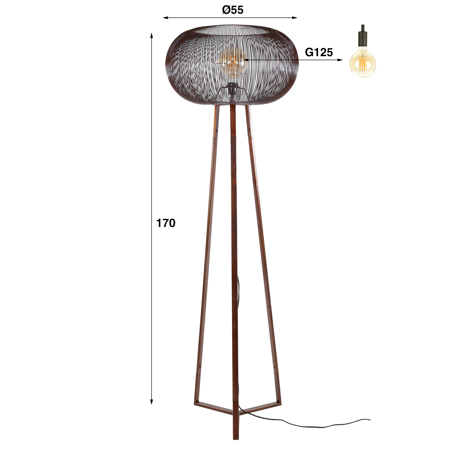 Stehleuchte COPPER TWIST