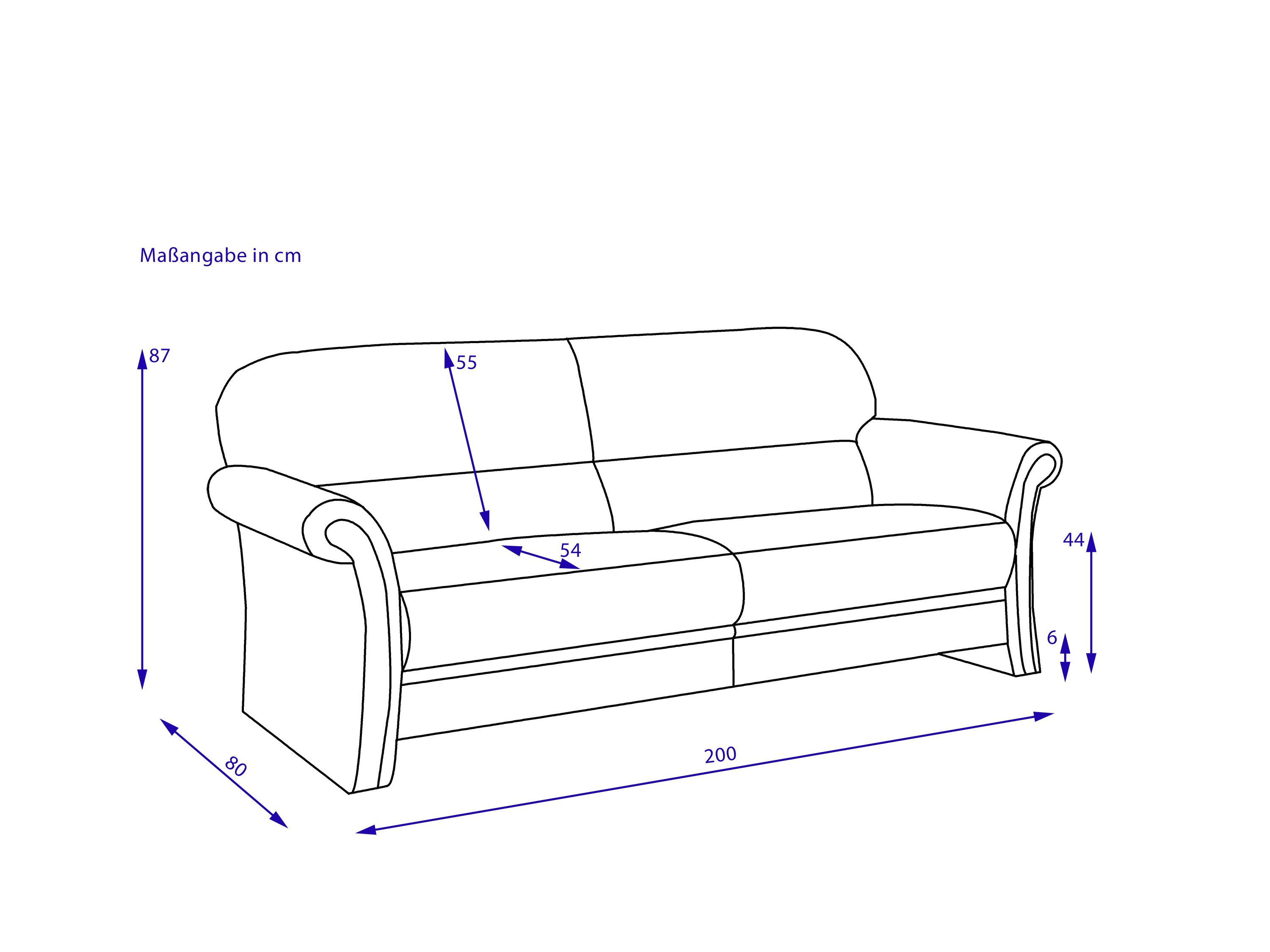 Sofa 2 Sitzer groß 317 CAPELLA