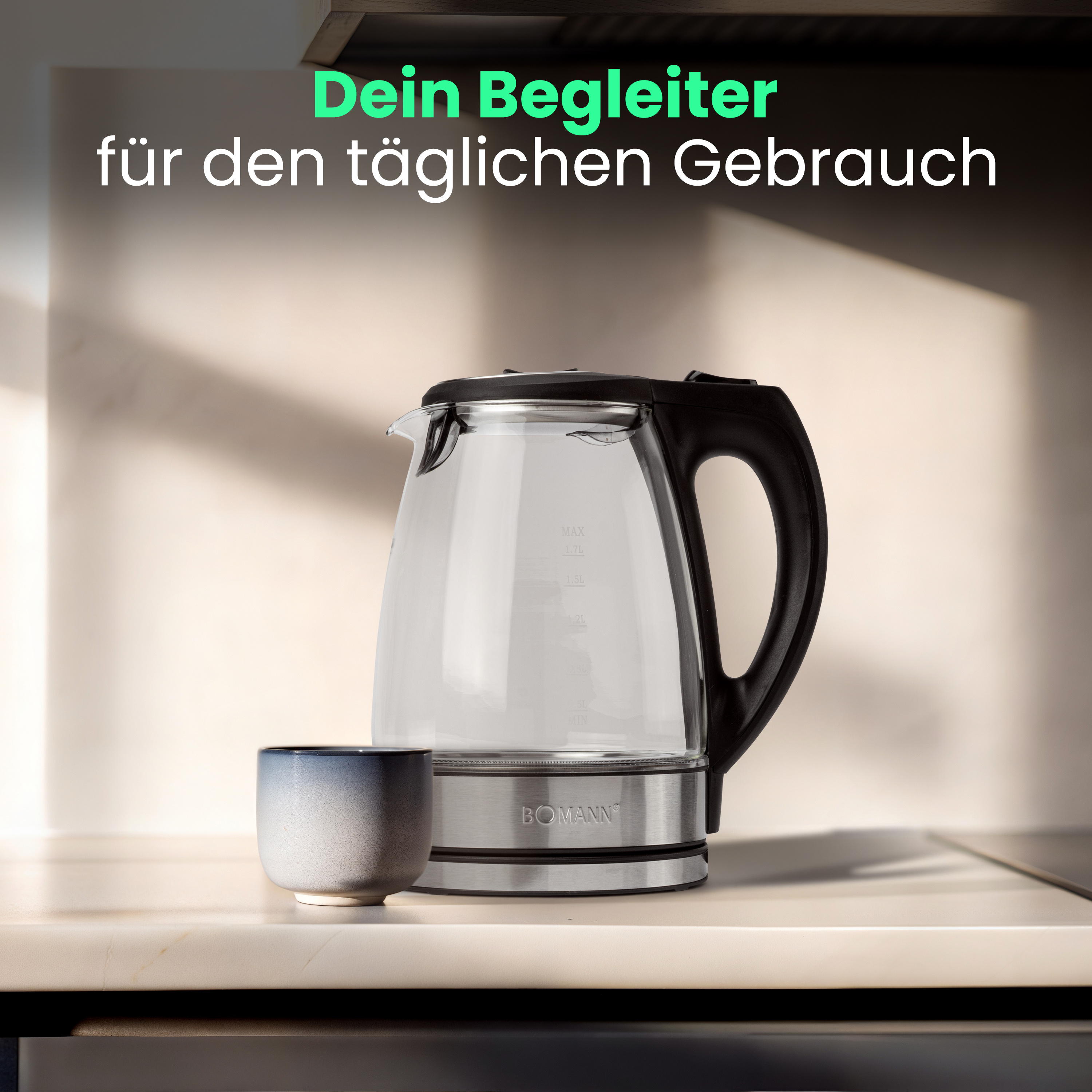 Wasserkocher GLAS INOX
