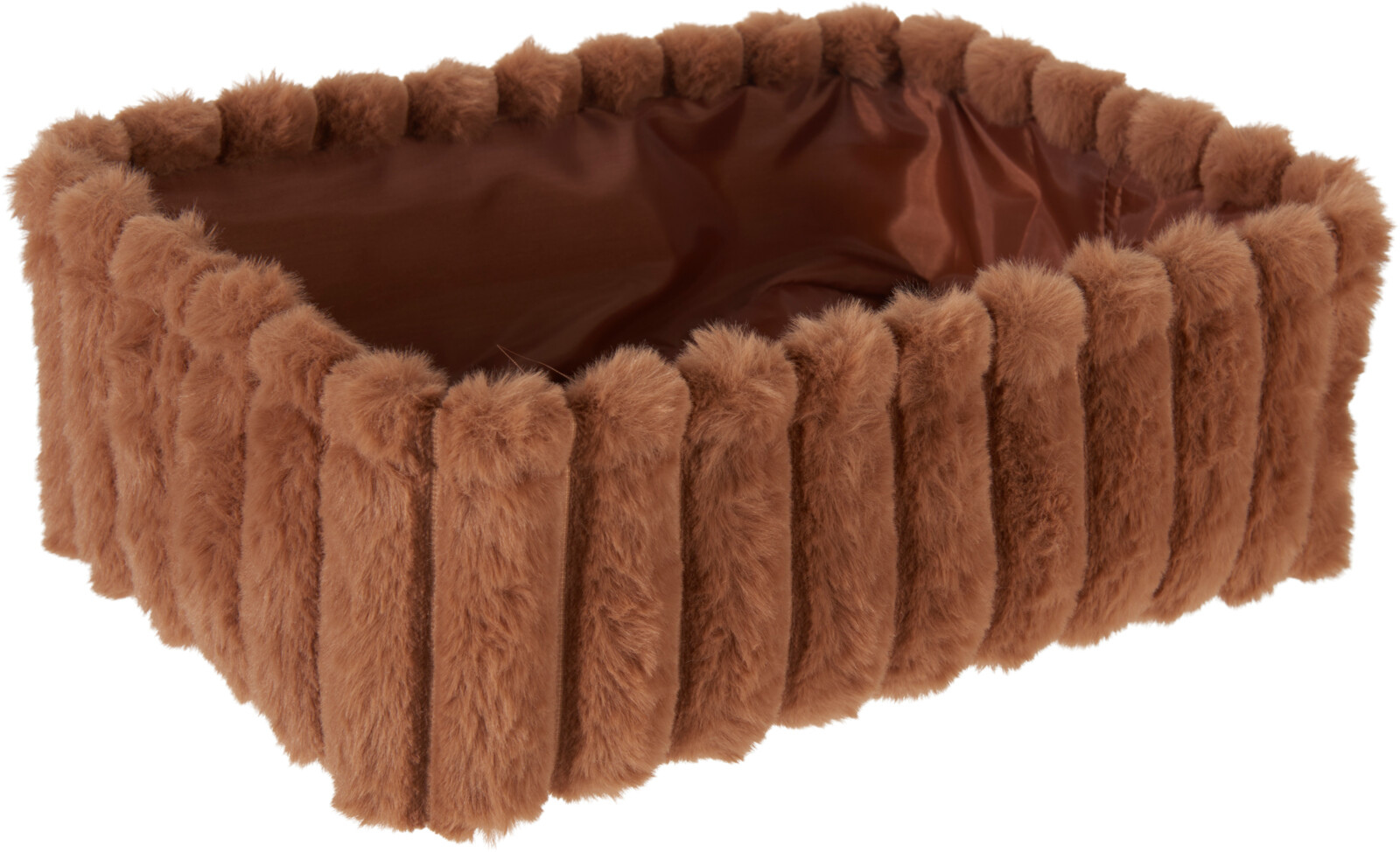 Korb FLUFFY braun klein