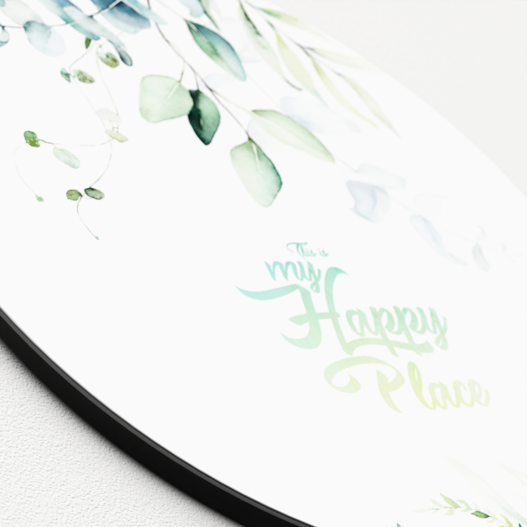 Glasbild WATERCOLOURED LEAVES