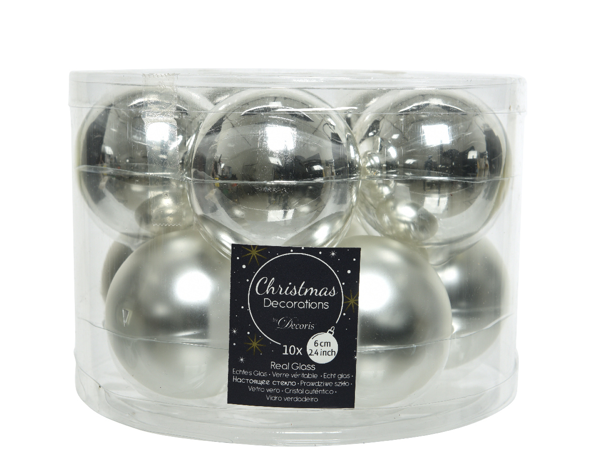 Weihnachtskugel-Box SILBER