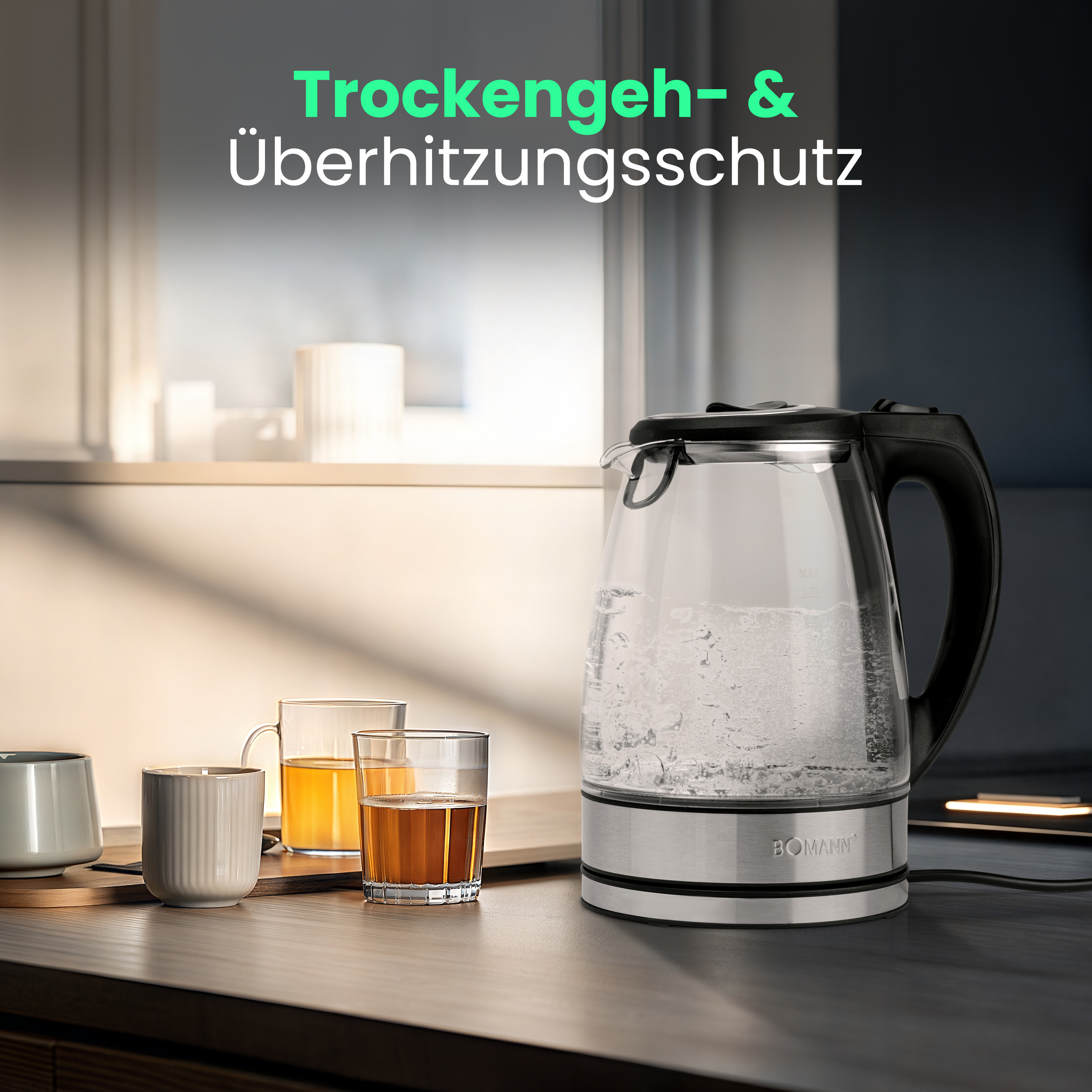 Wasserkocher GLAS INOX