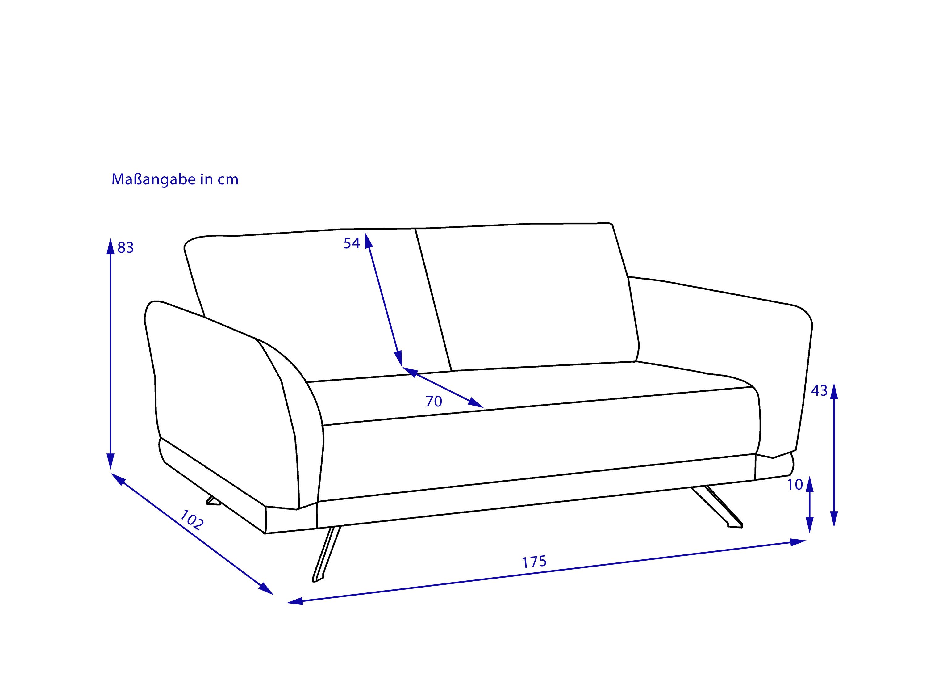 Sofa SYSTEMPOLSTER 2,5 Sitzer MAXINE