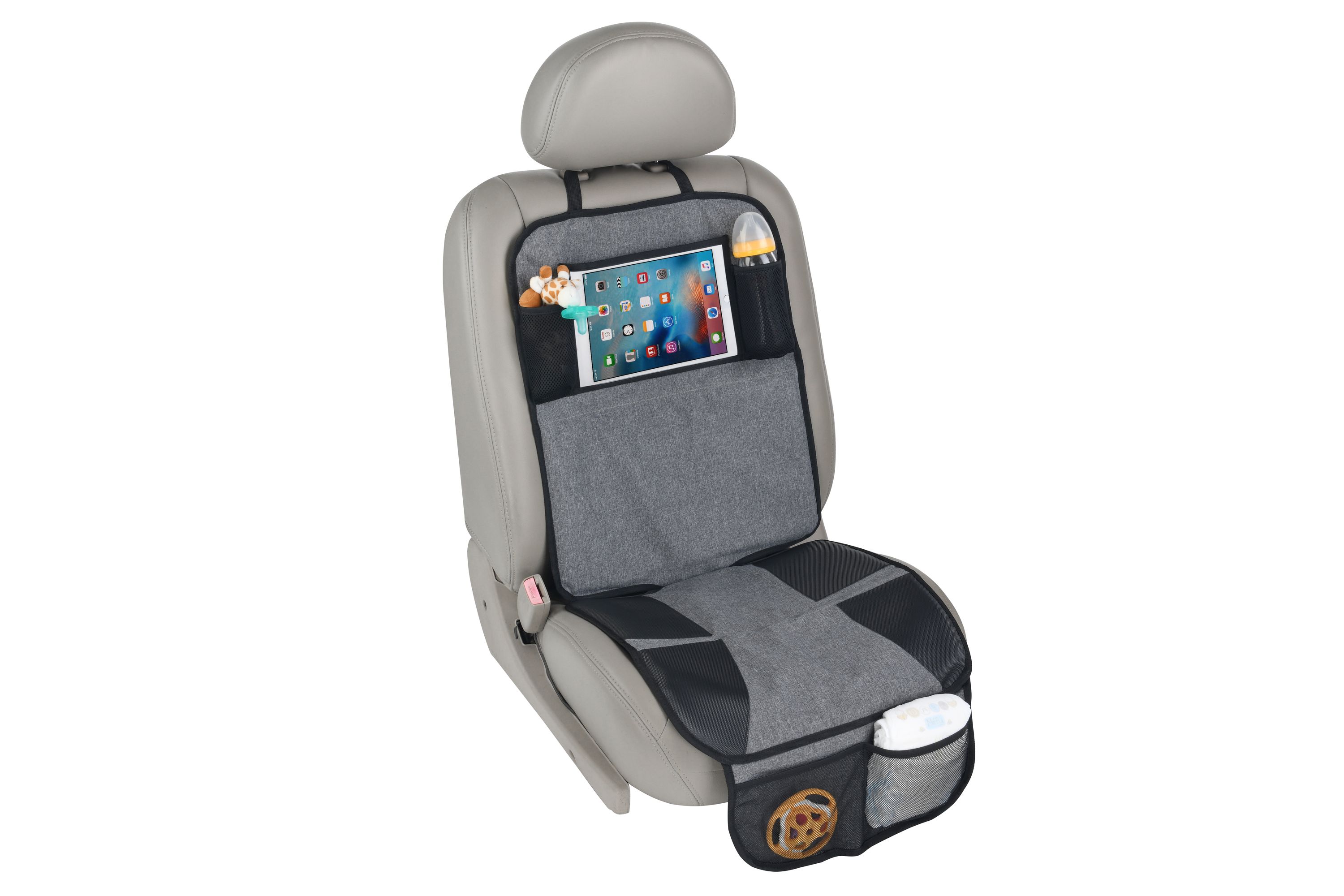 Sitzunterlage mit Tabletfach