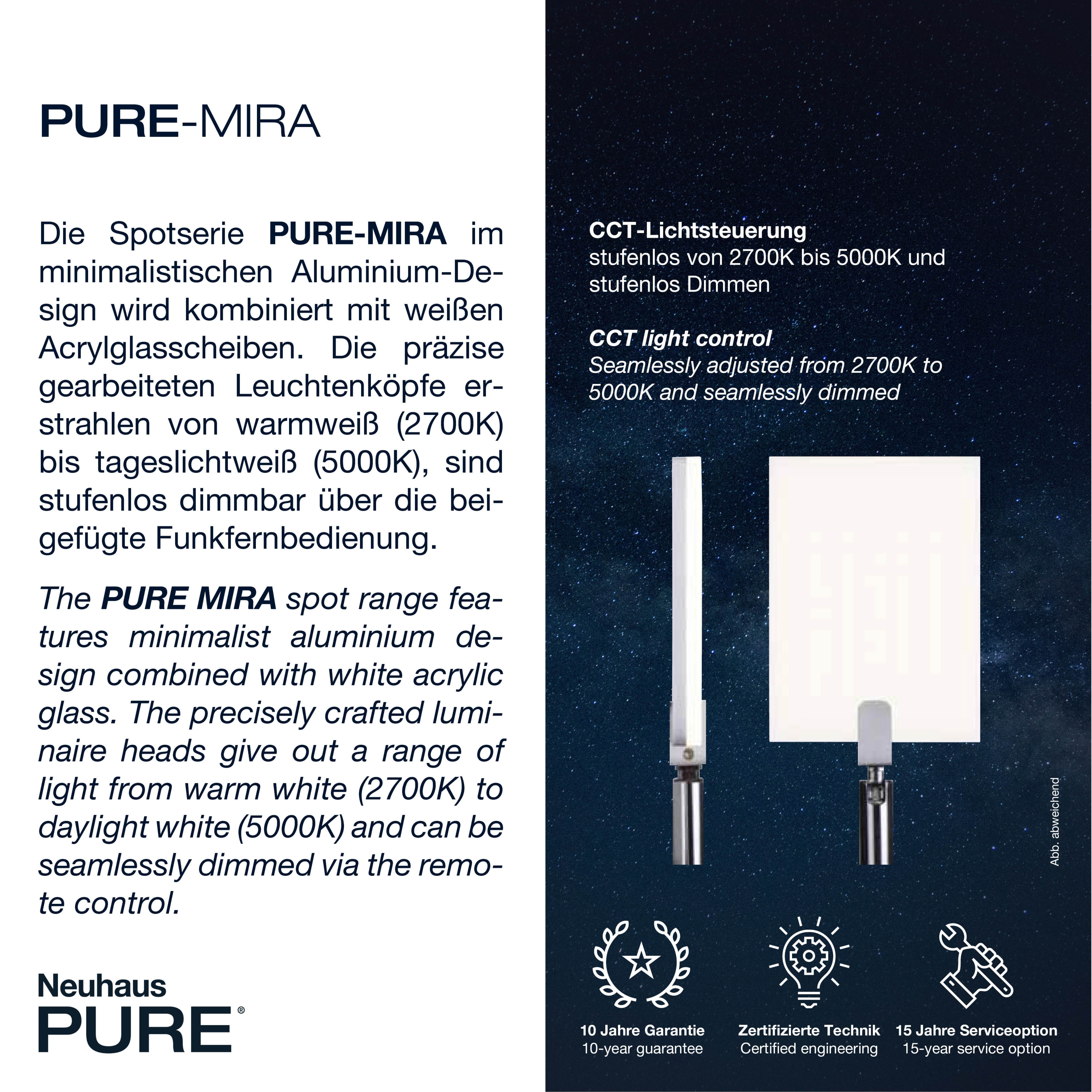 Wandleuchte PURE MIRA