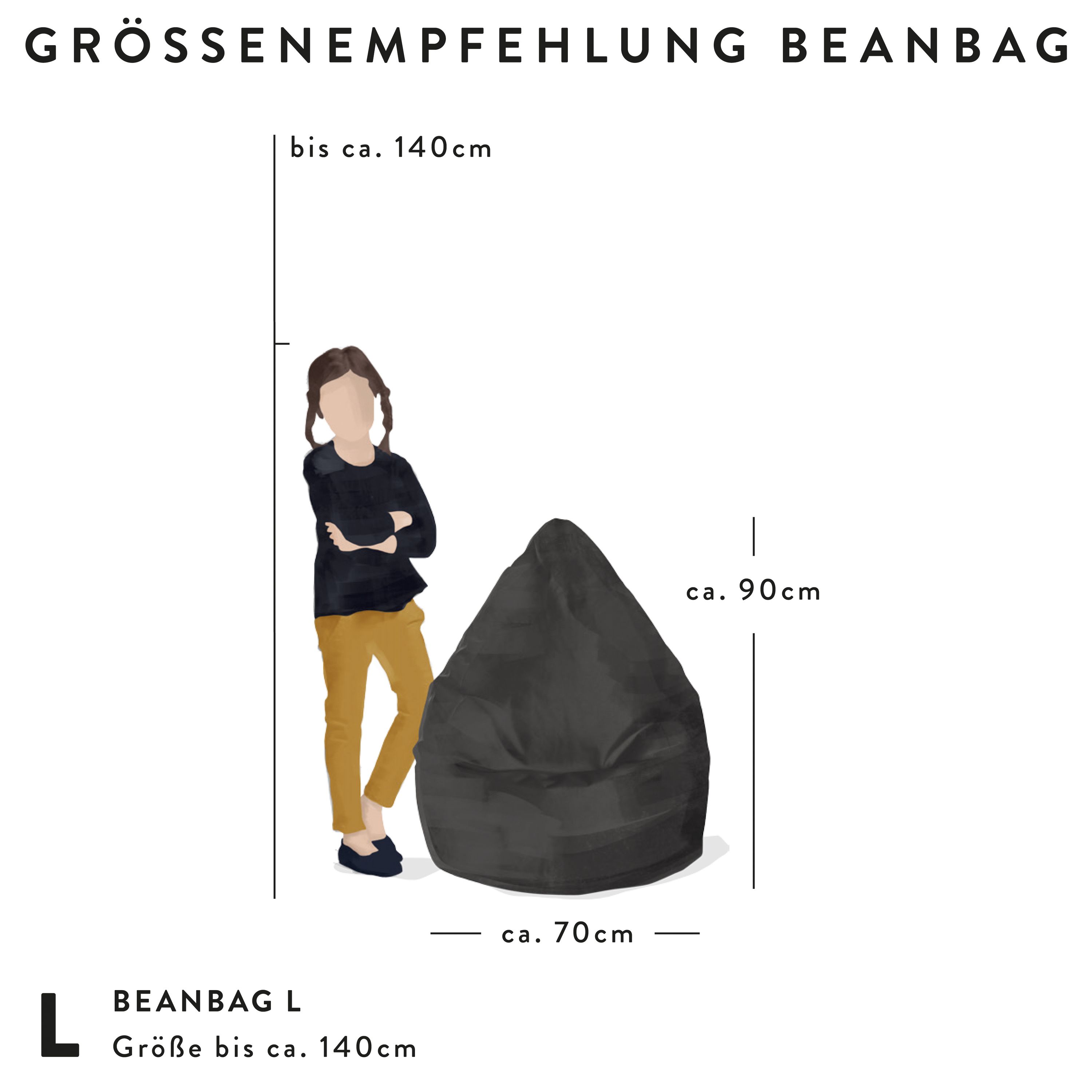 Sitzsack BeanBag FLUFFY L