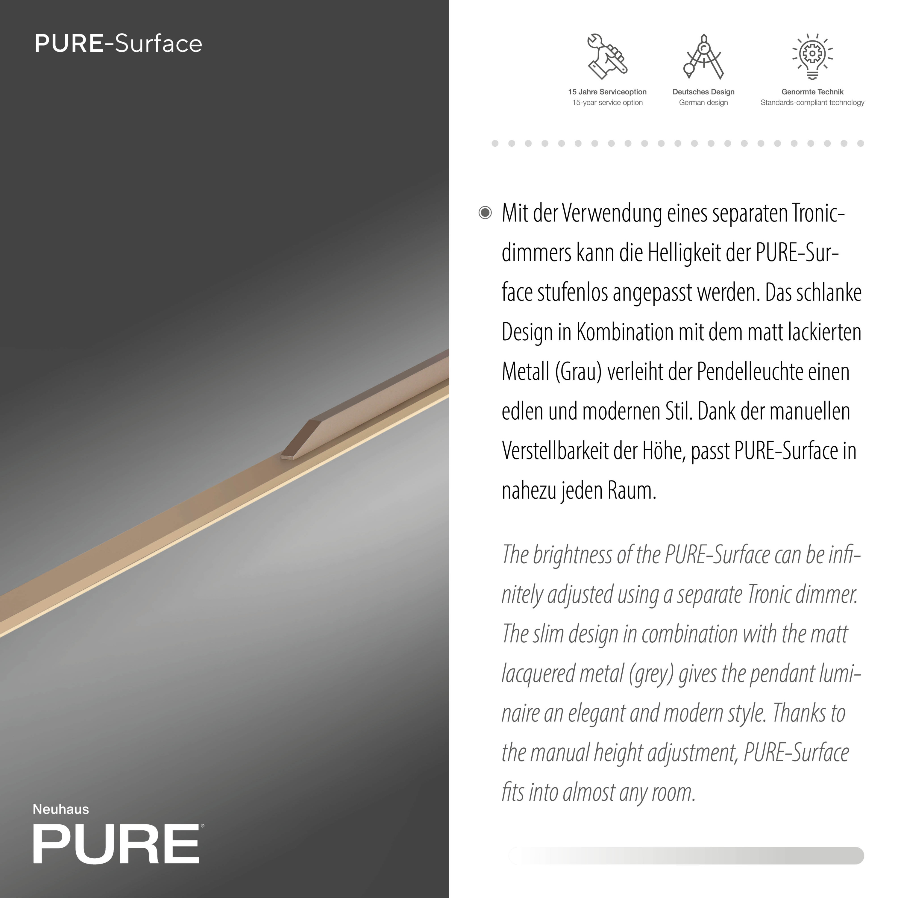 Pendelleuchte PURE SURFACE