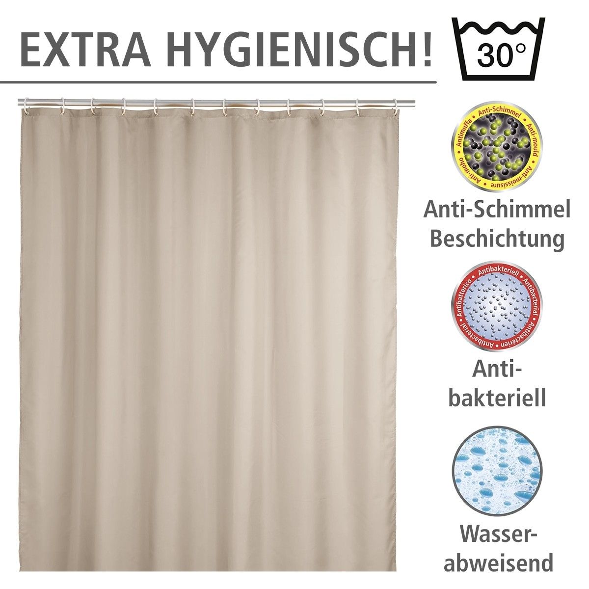Antischimmel-Duschvorhang UNI