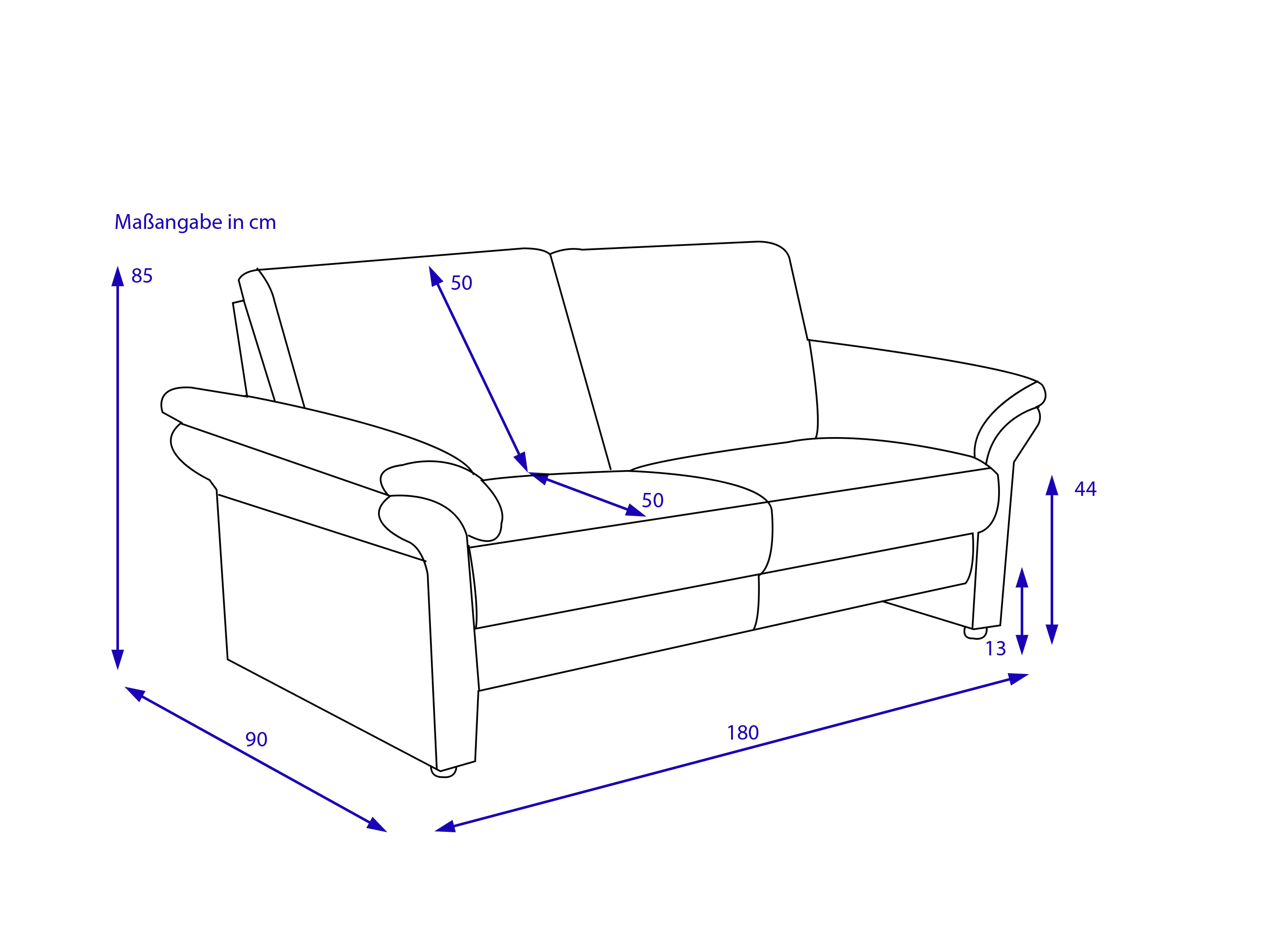 Sofa Rolf Weber 2,5 Sitzer SAALSTADT