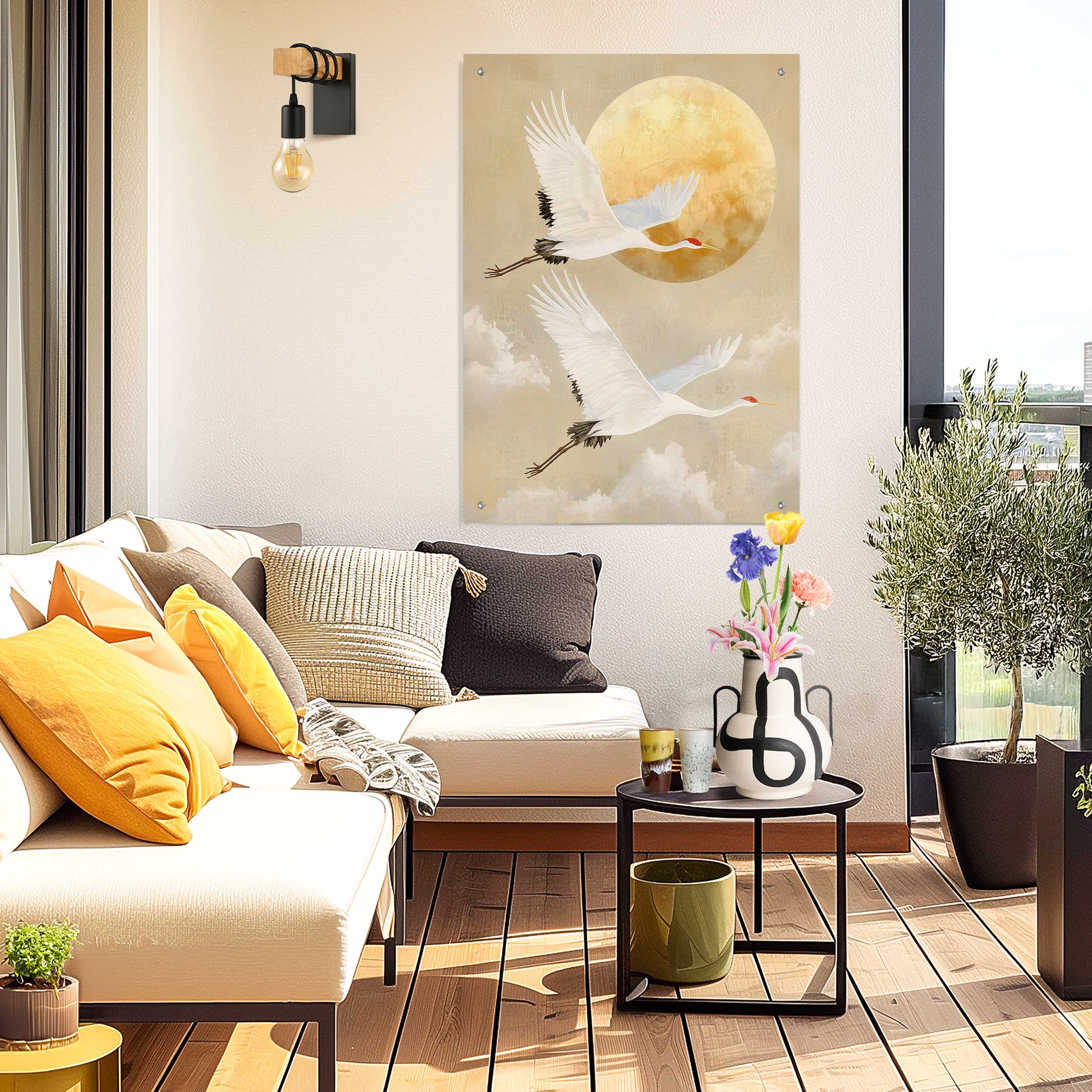 Outdoor Poster MOON CRANES