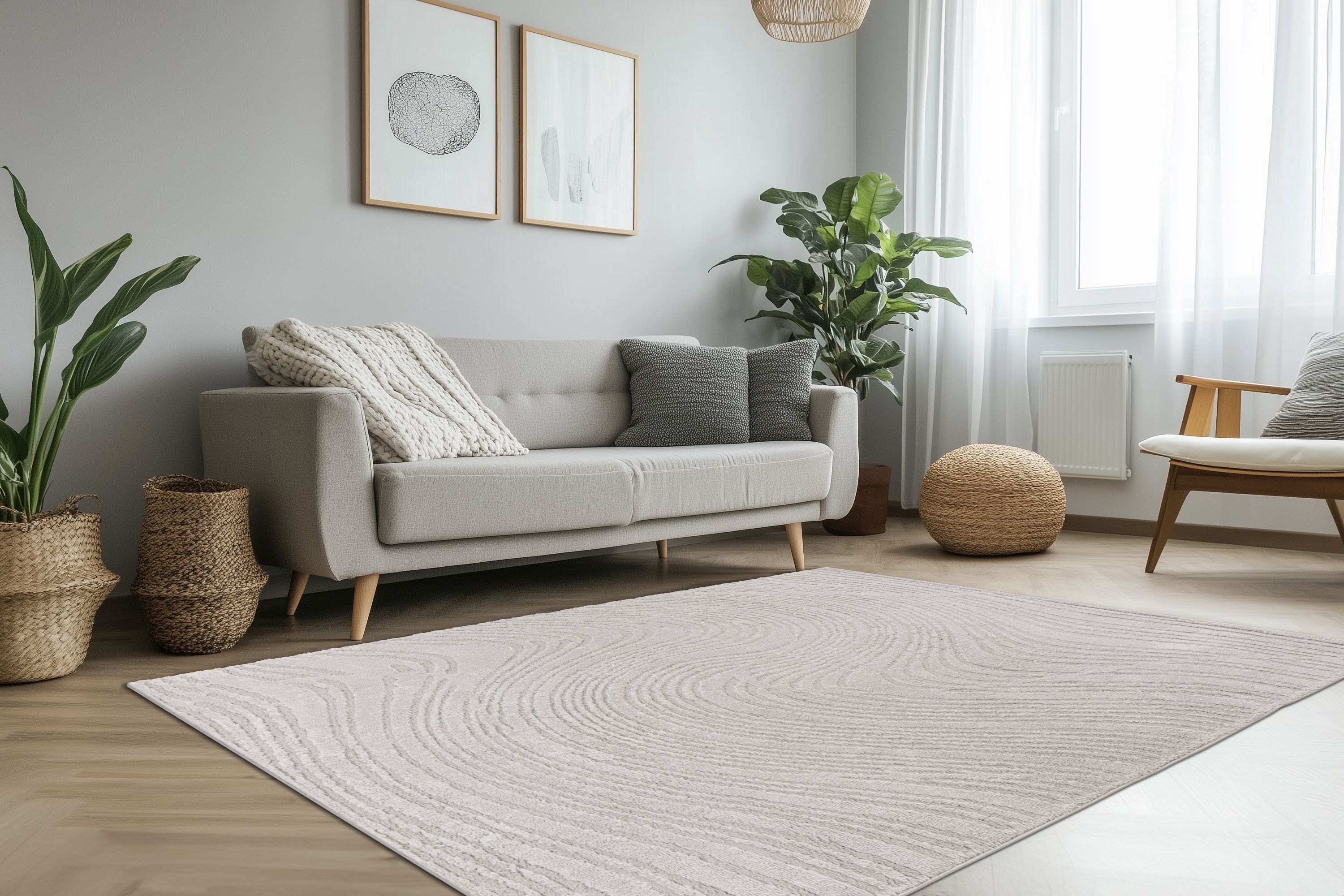 Teppich LOTUS silber