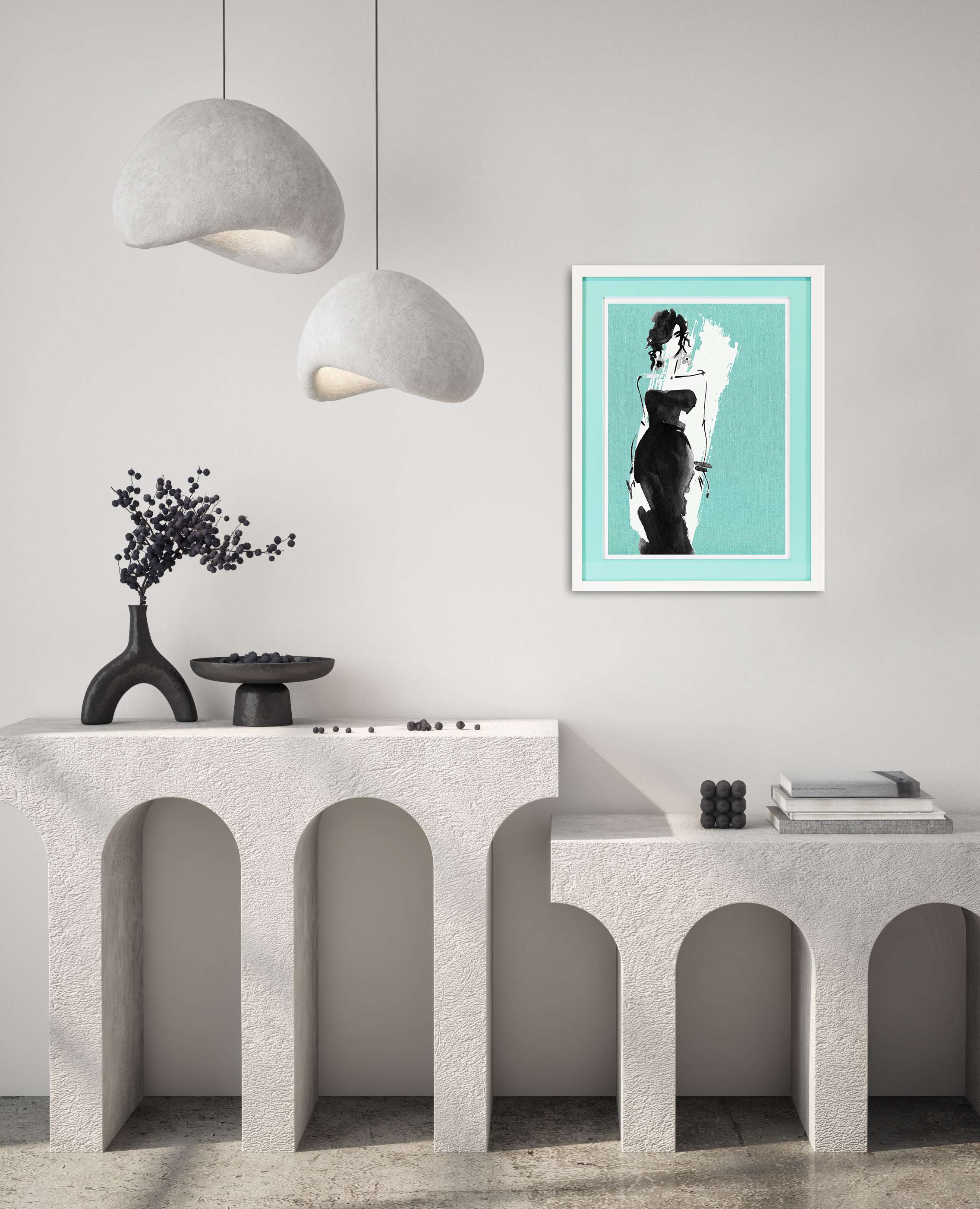 Kunstdruck Neon Passepartout
