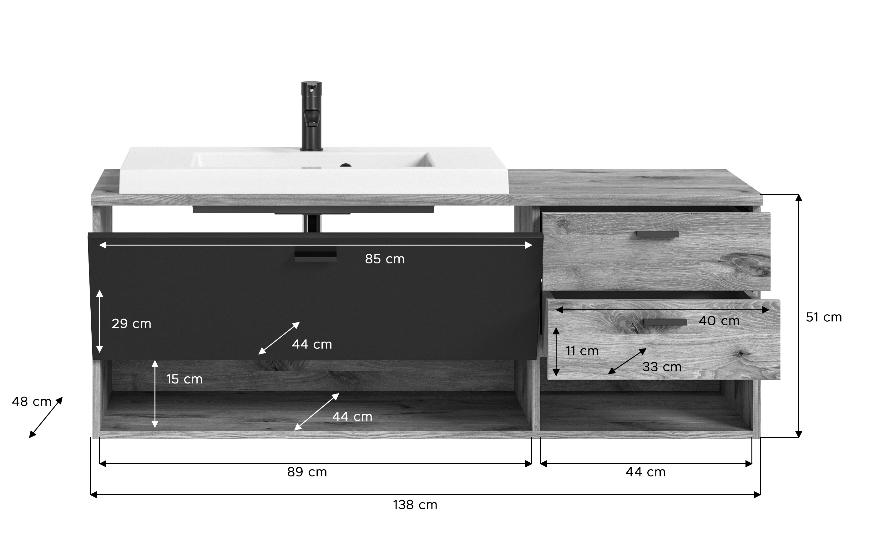 Waschbeckenunterschrank GRADO