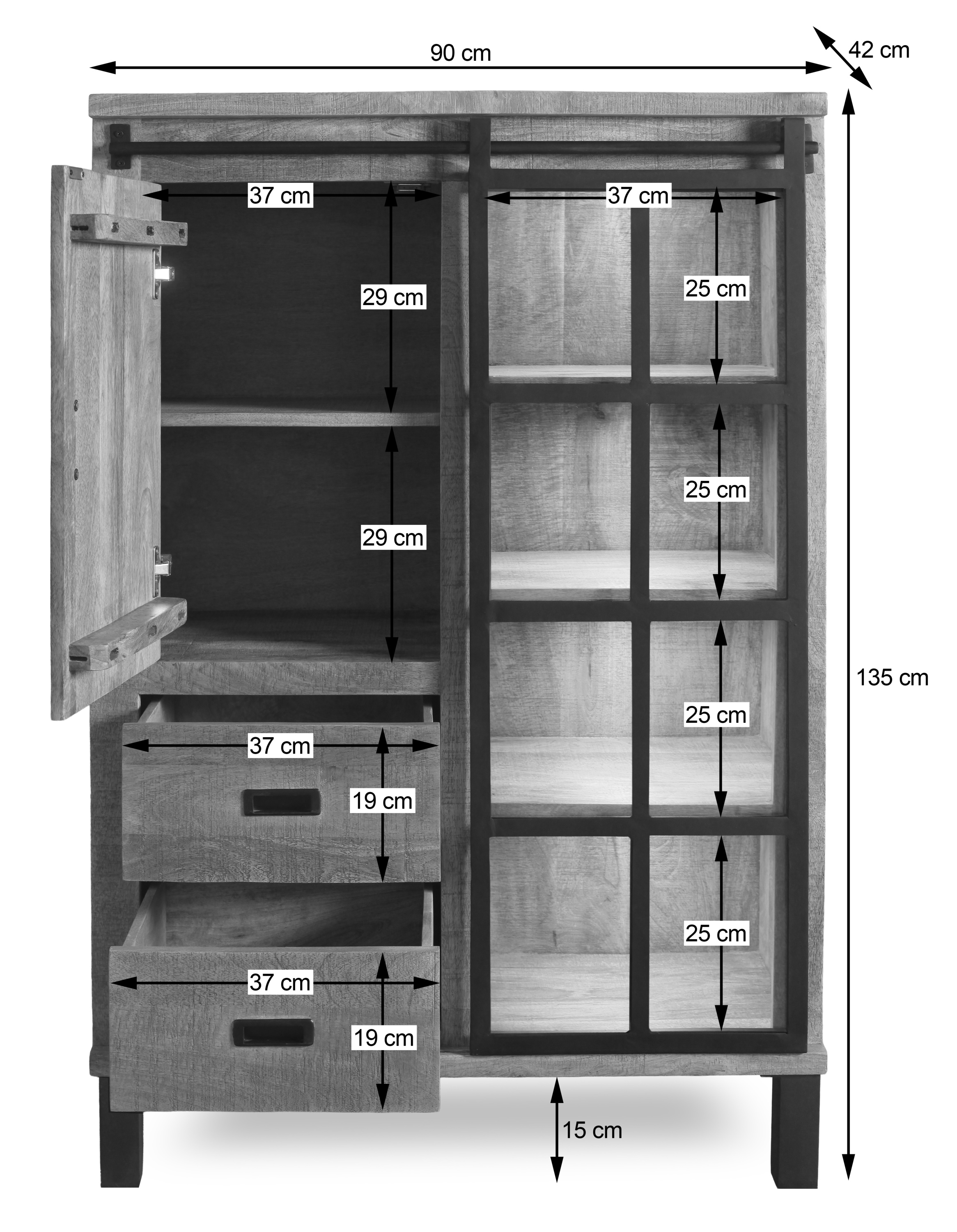 Highboard HARPER WOODLAND