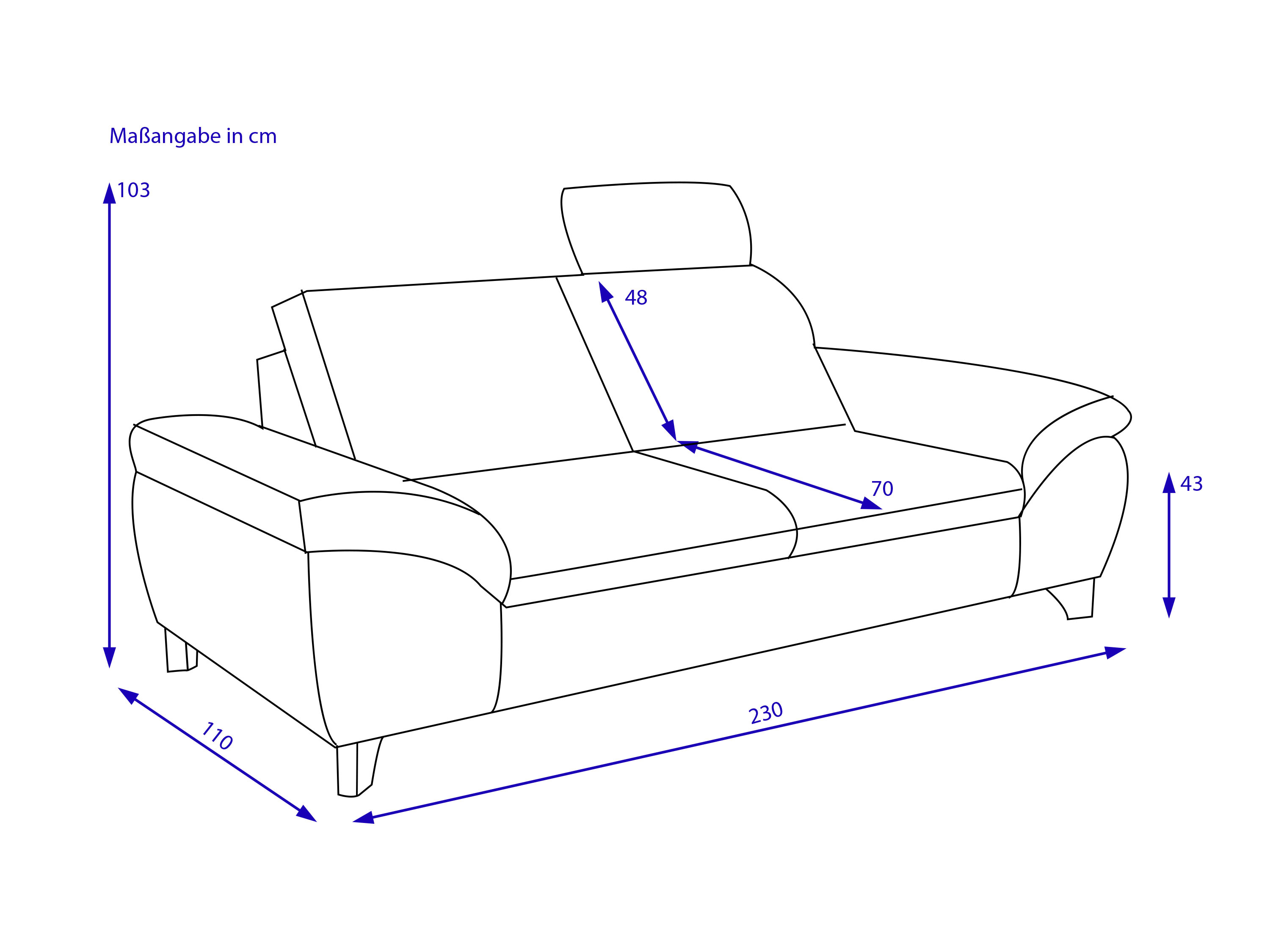 Sofa 2,5-Sitzer PALJA