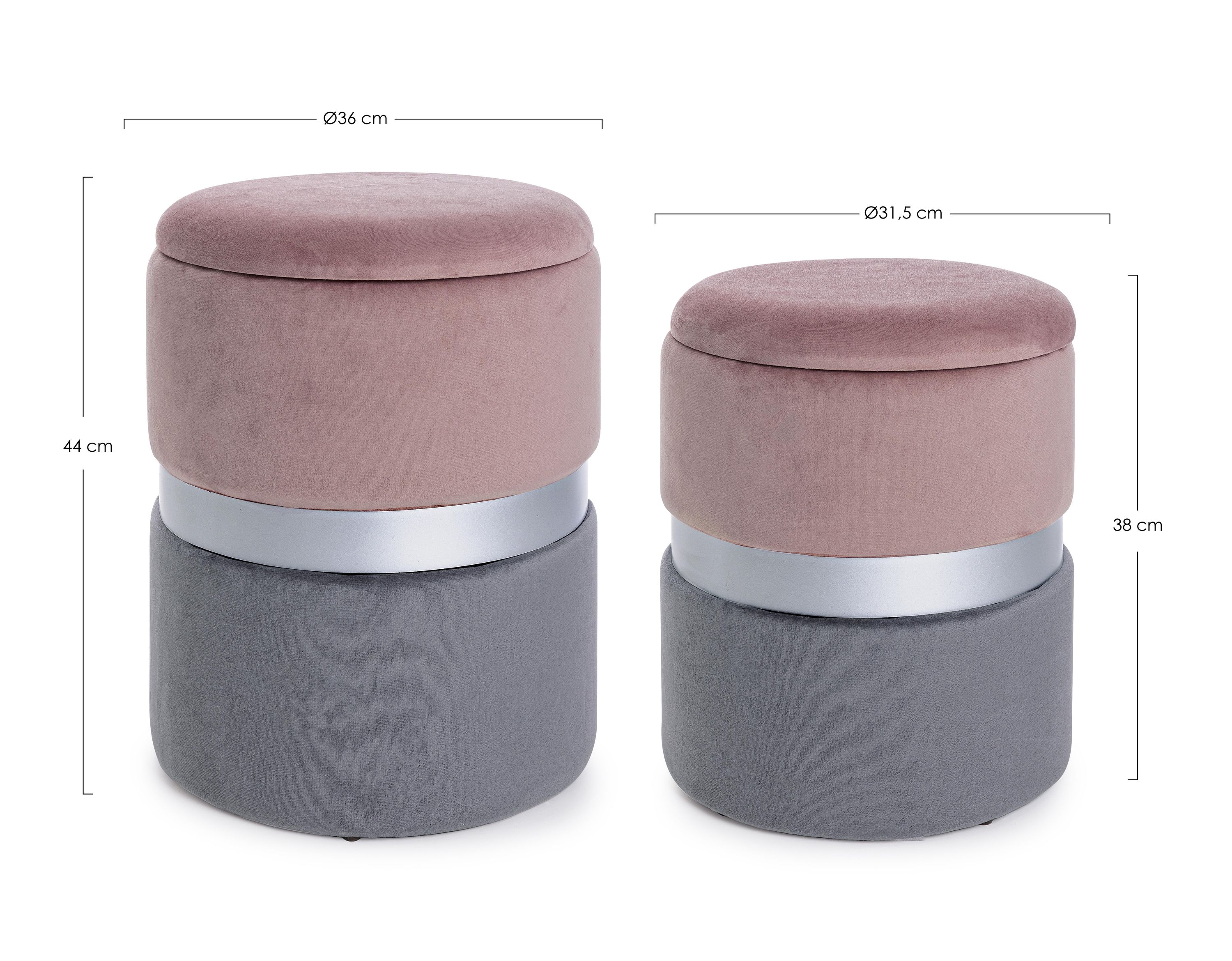Hocker POLINA 2er Set