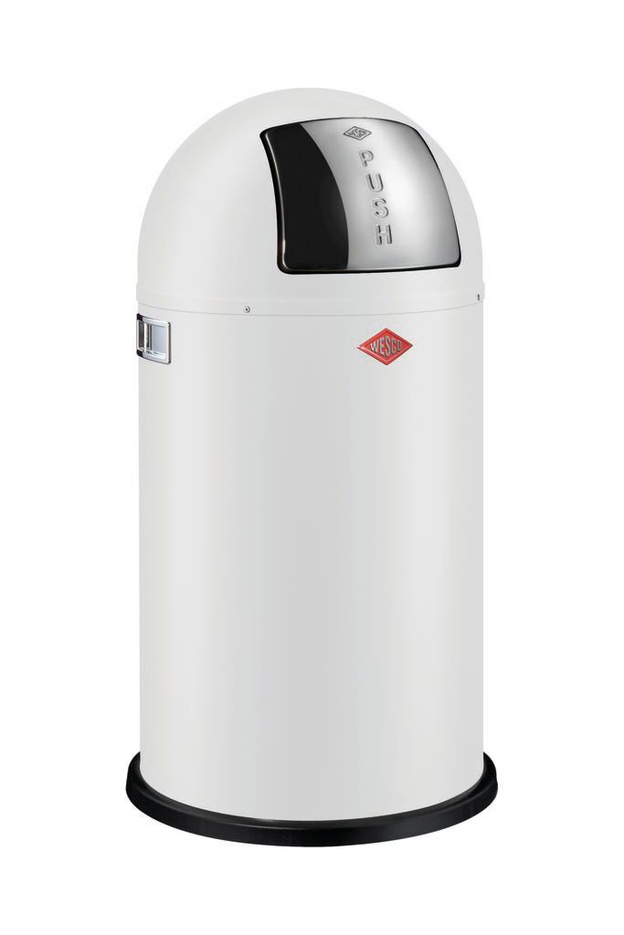 Abfalleimer WESCO PUSHBOY weiß matt