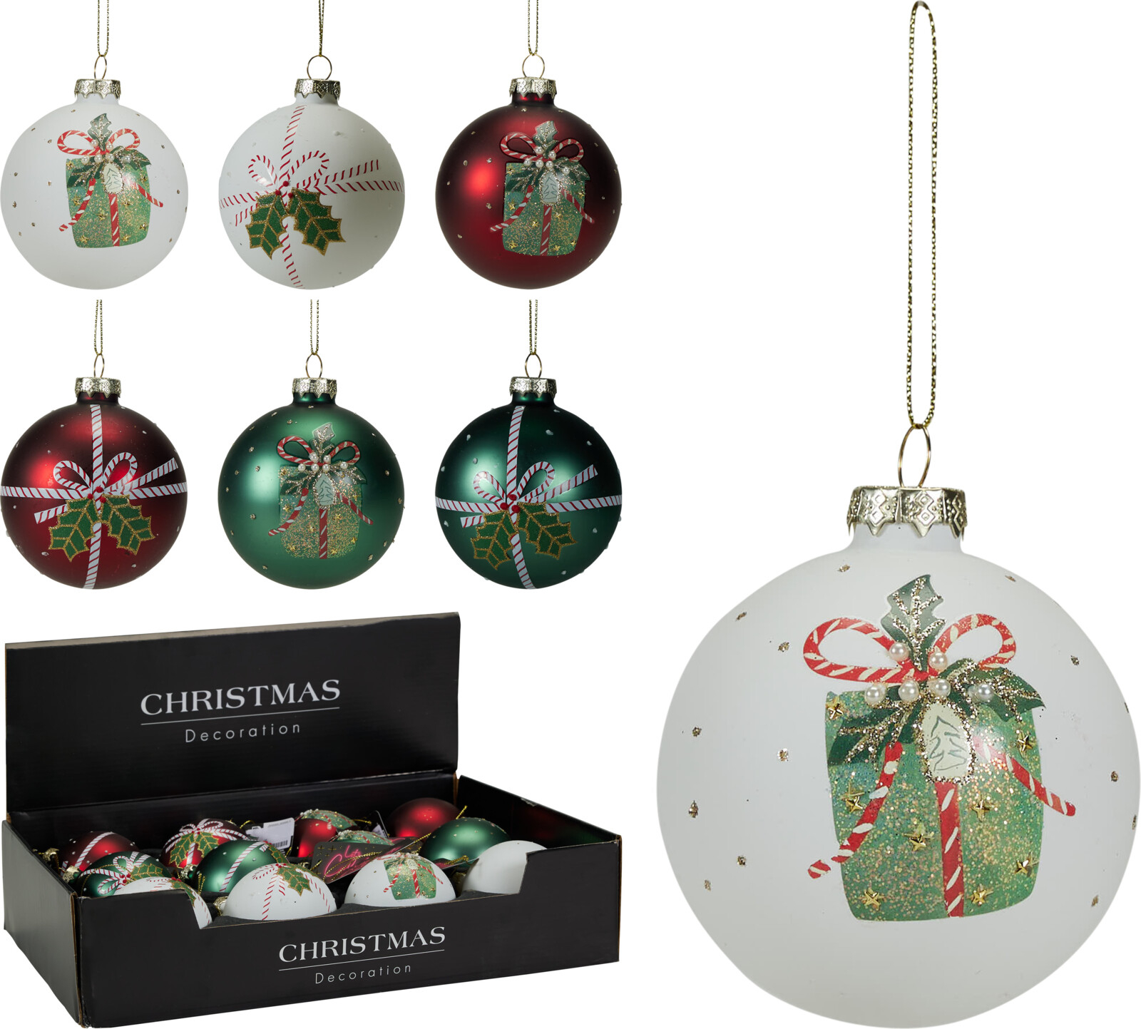 Weihnachtskugel SCHLEIFE/GESCHENK