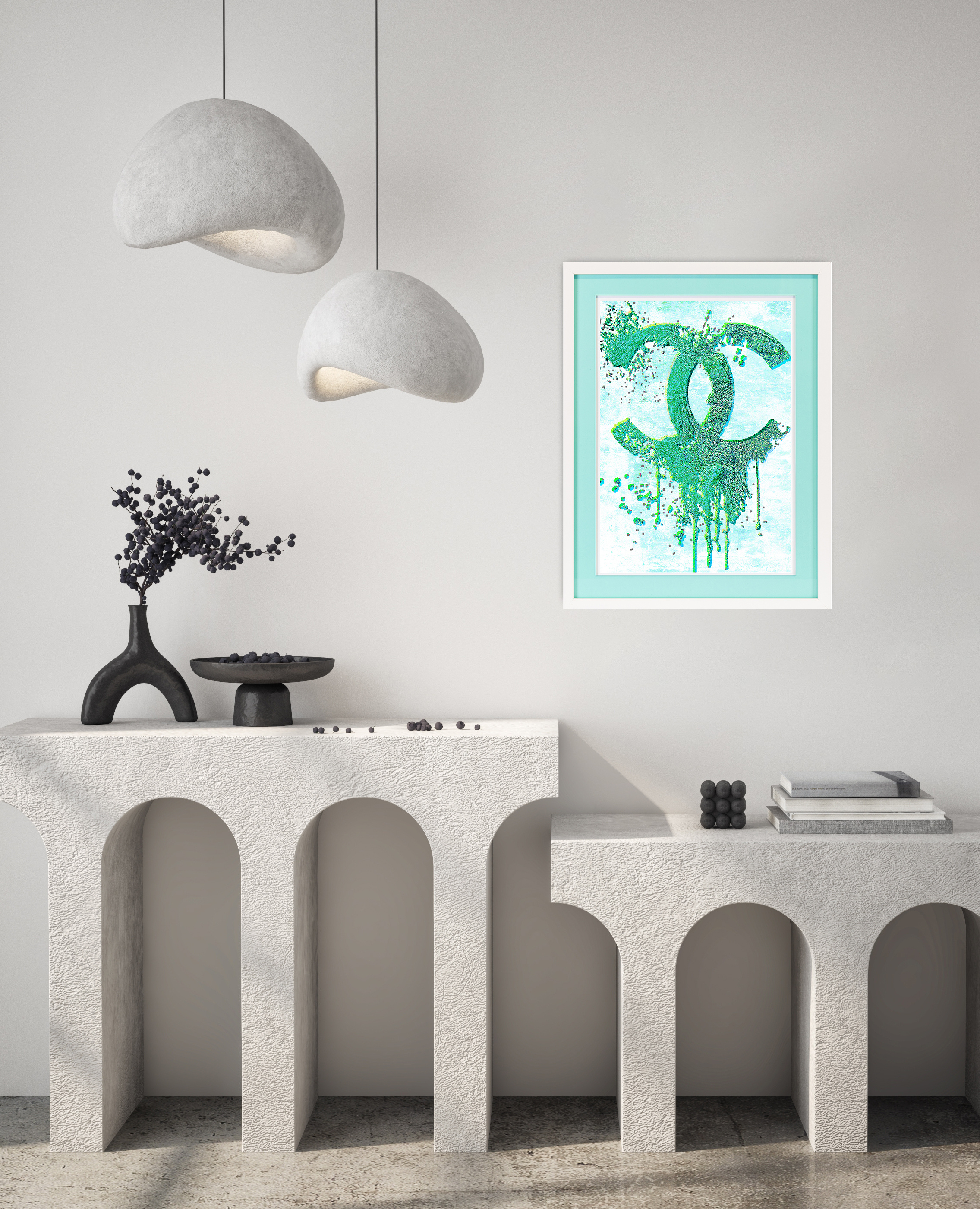 Kunstdruck Neon Passepartout