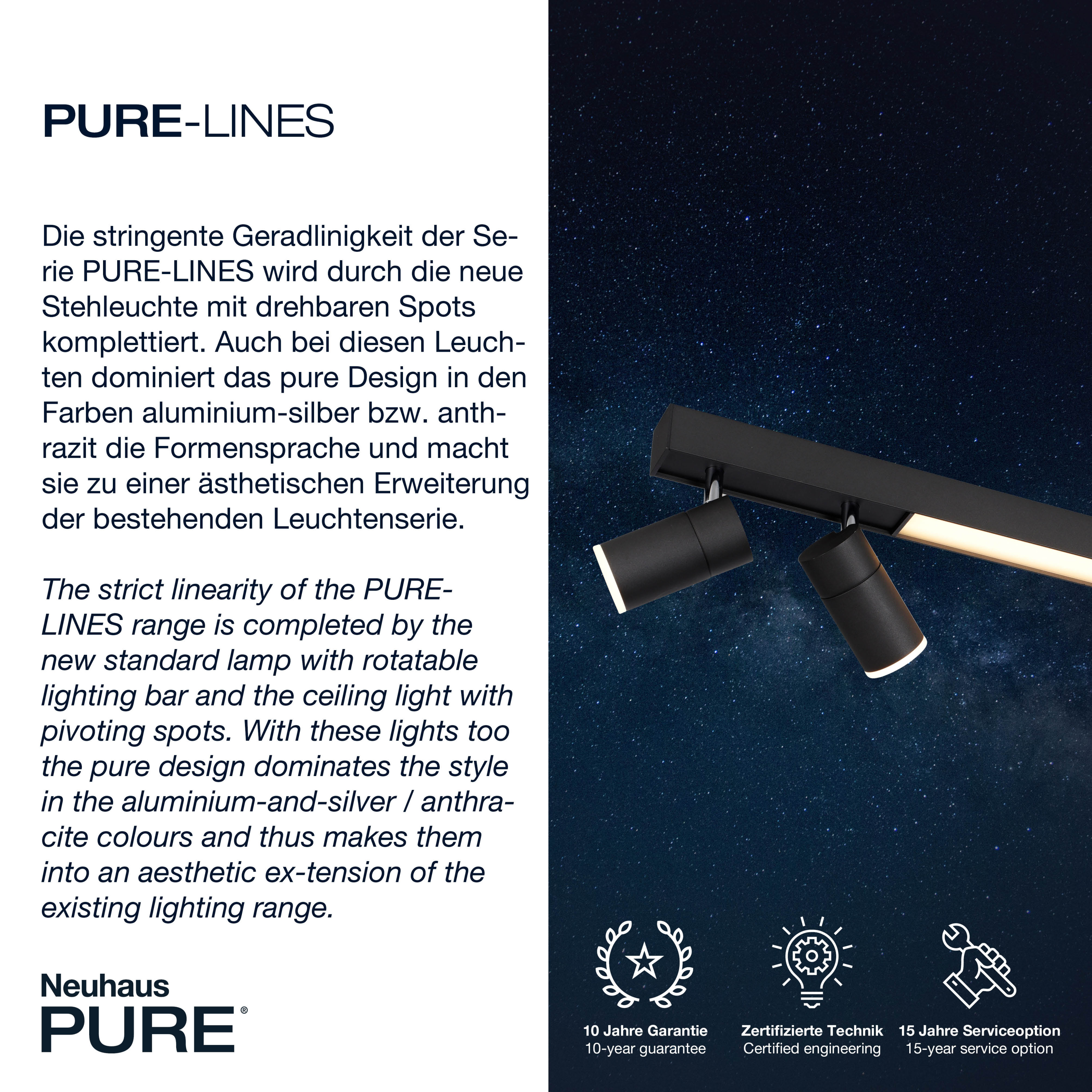 Deckenleuchte PURE LINES SPOT