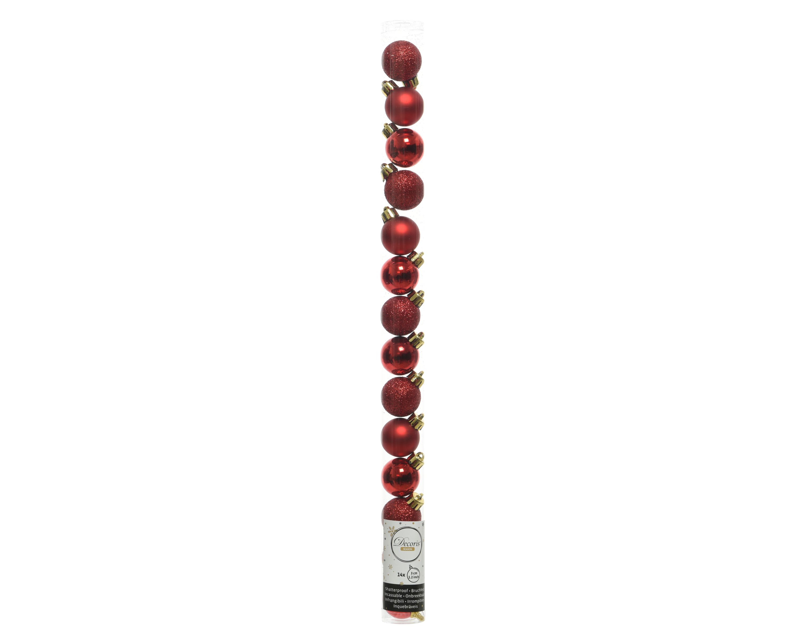 Weihnachtskugel-Set X-MAS rot