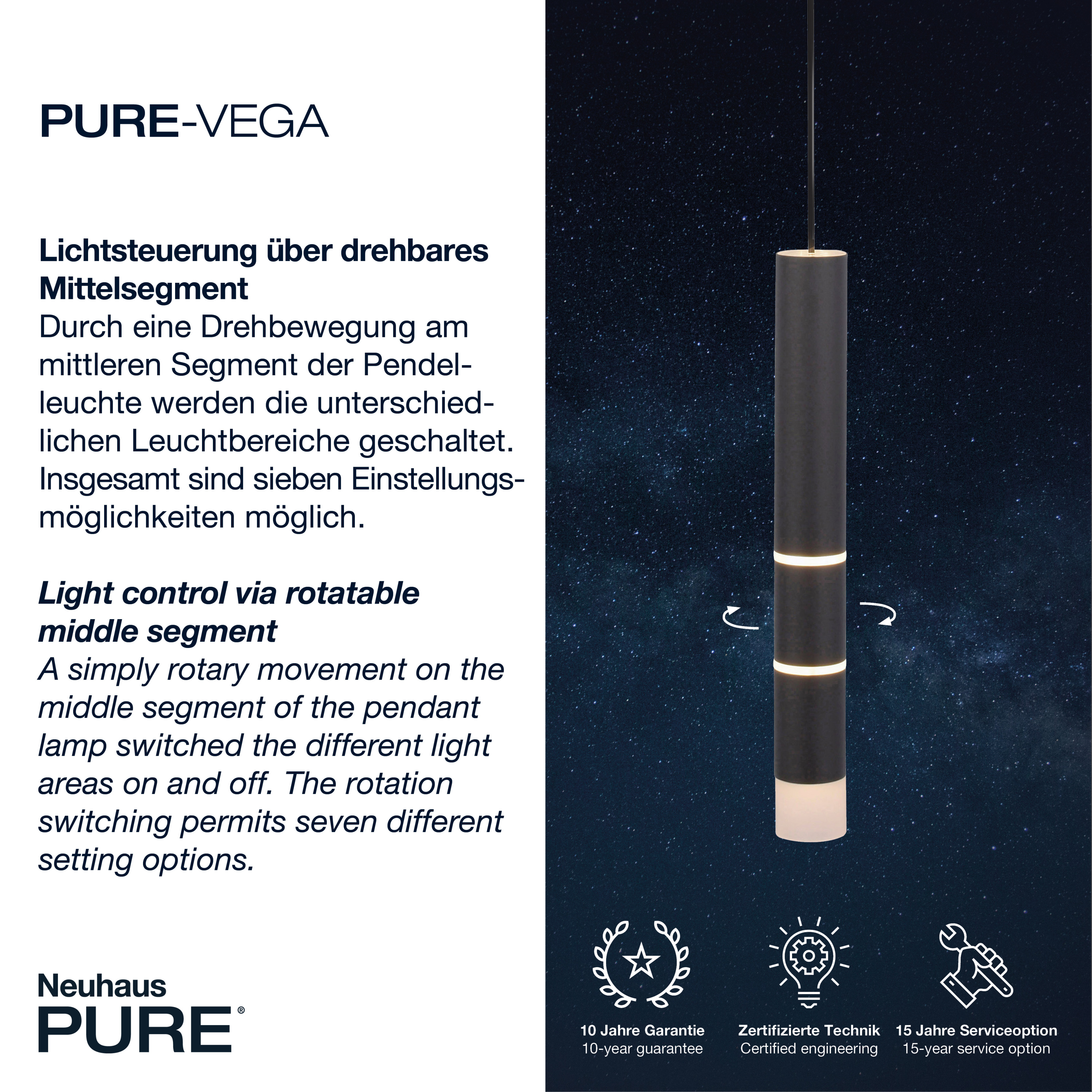 Pendelleuchte PURE VEGA