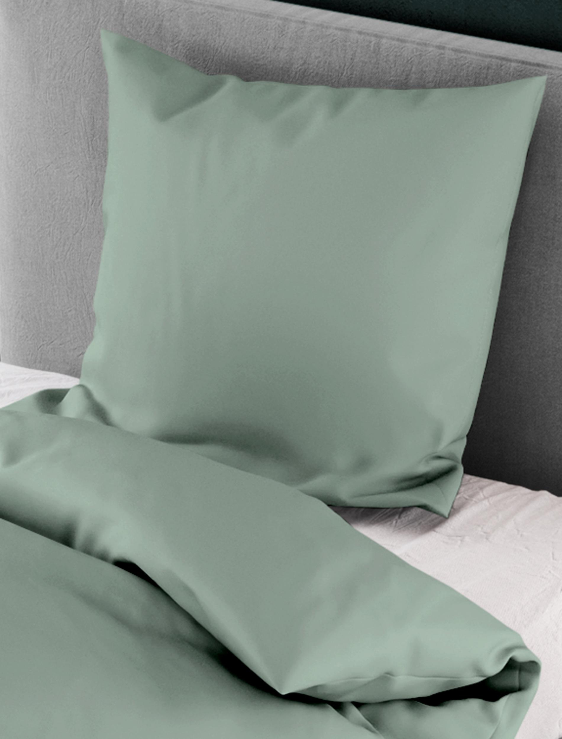 Bettwäsche Mako-Satin grün