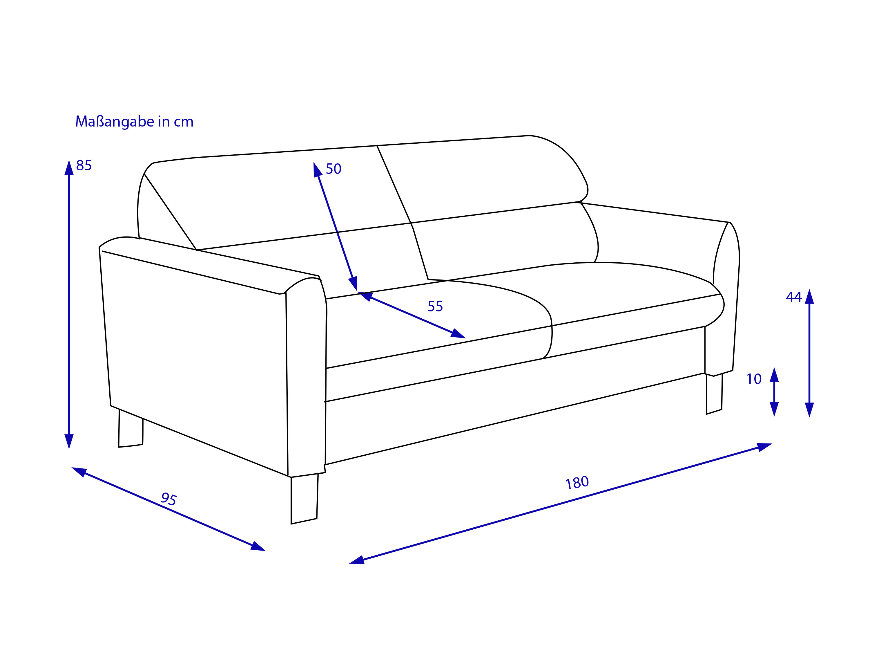 Sofa 2,5 Sitzer MONDO BAVERO