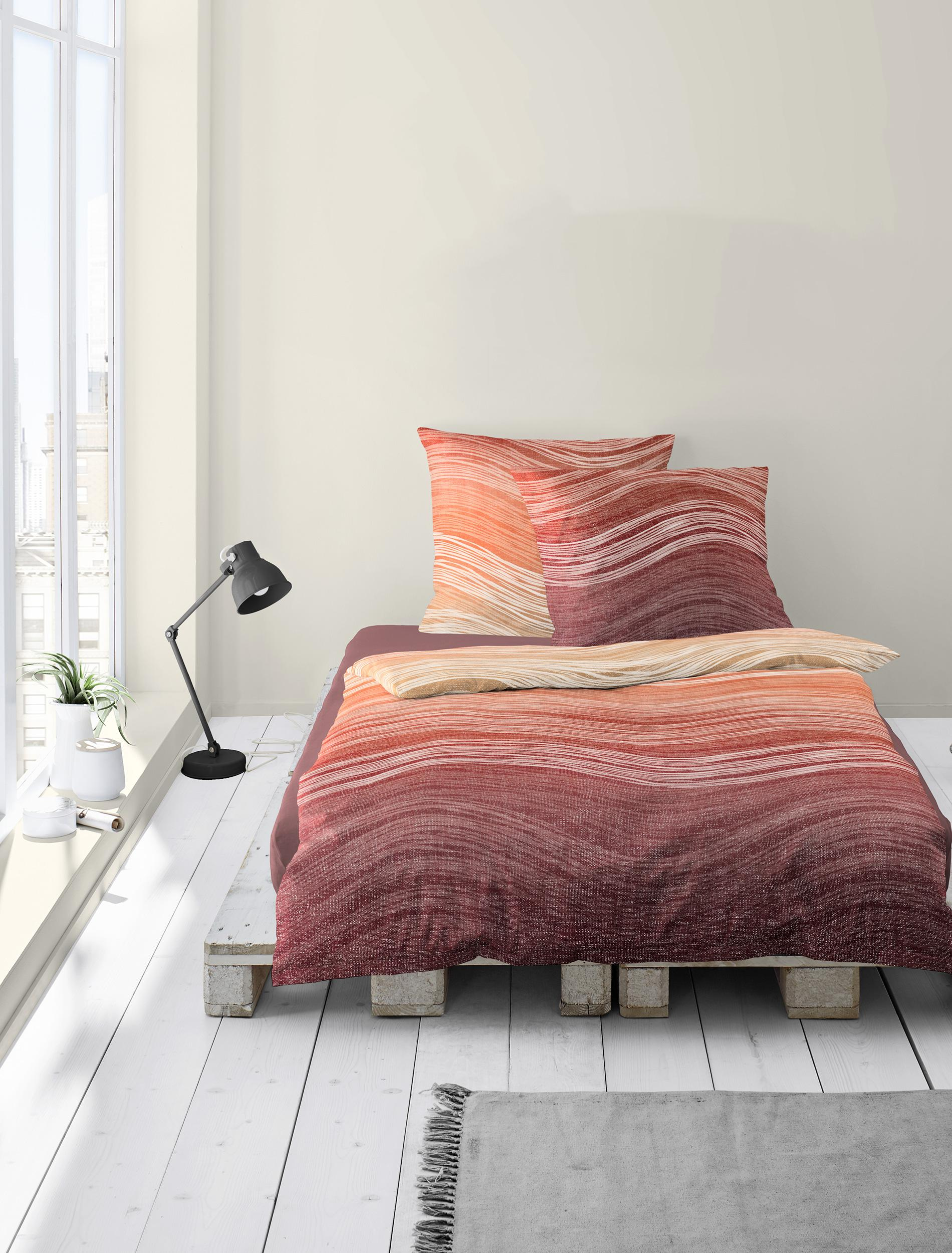 Bettwäsche Mako-Satin orange
