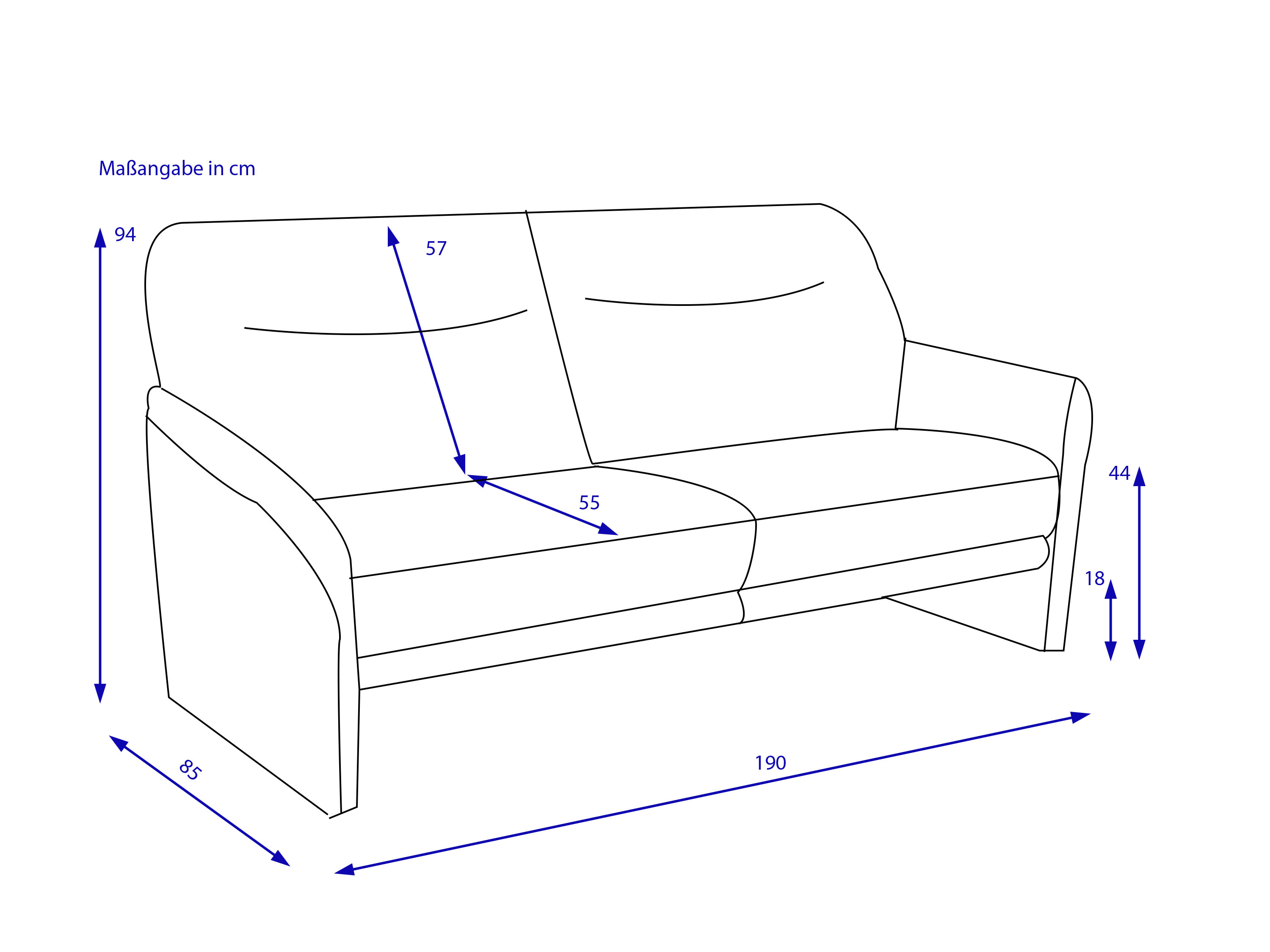 Sofa 3 Sitzer himolla ANTELAO