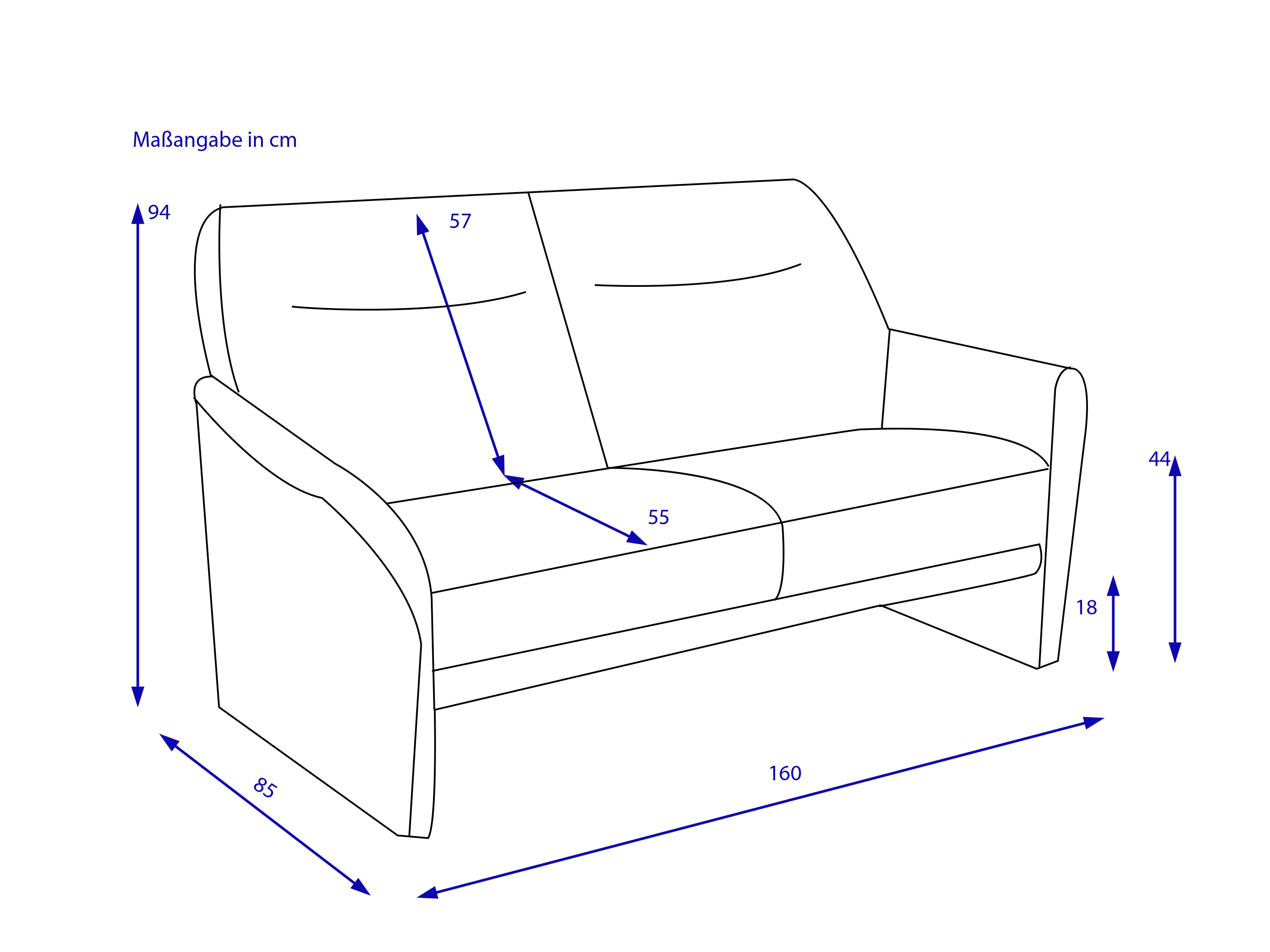 Sofa himolla 2,5 Sitzer  ANTELAO