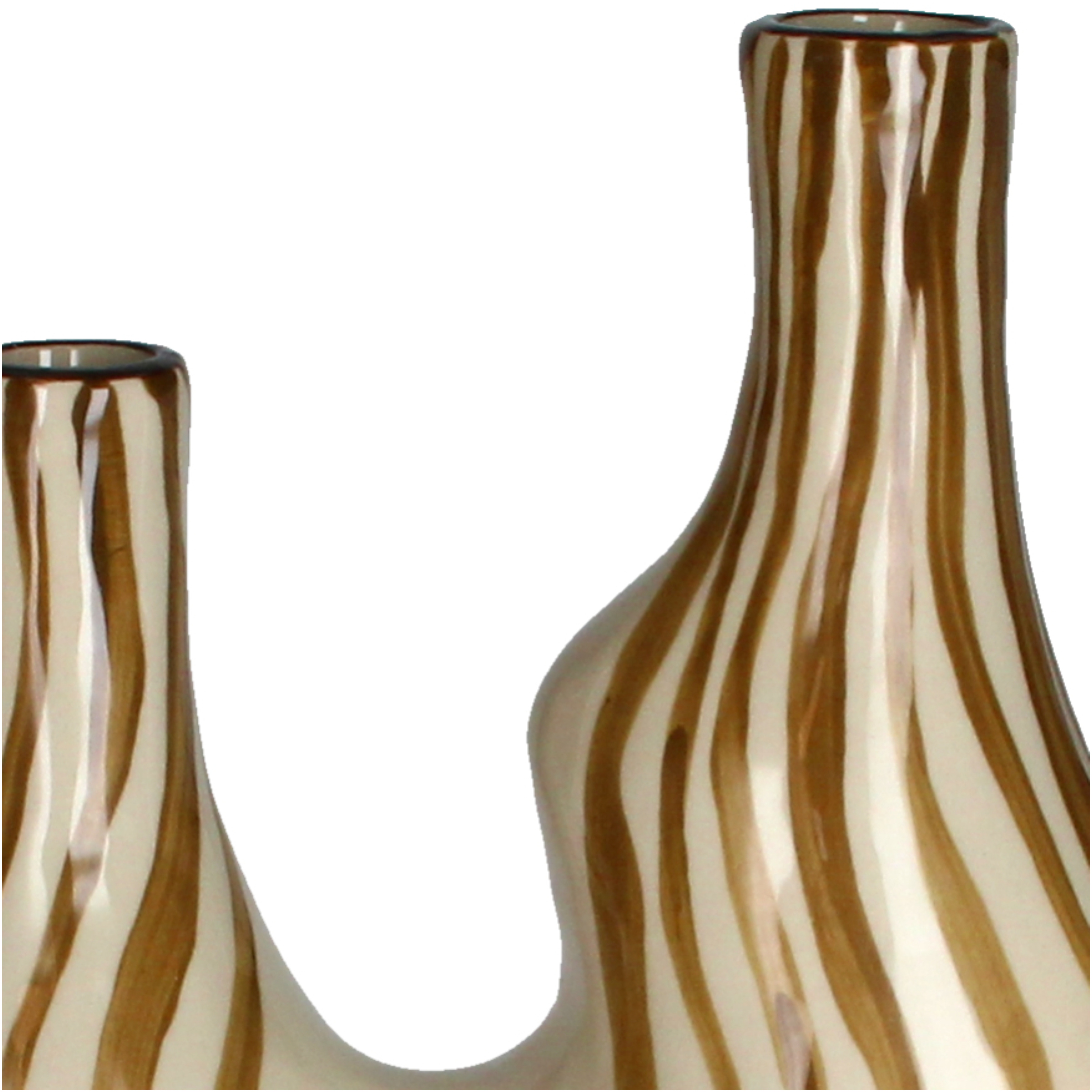 Vase ORGANIC STRIPES BROWN