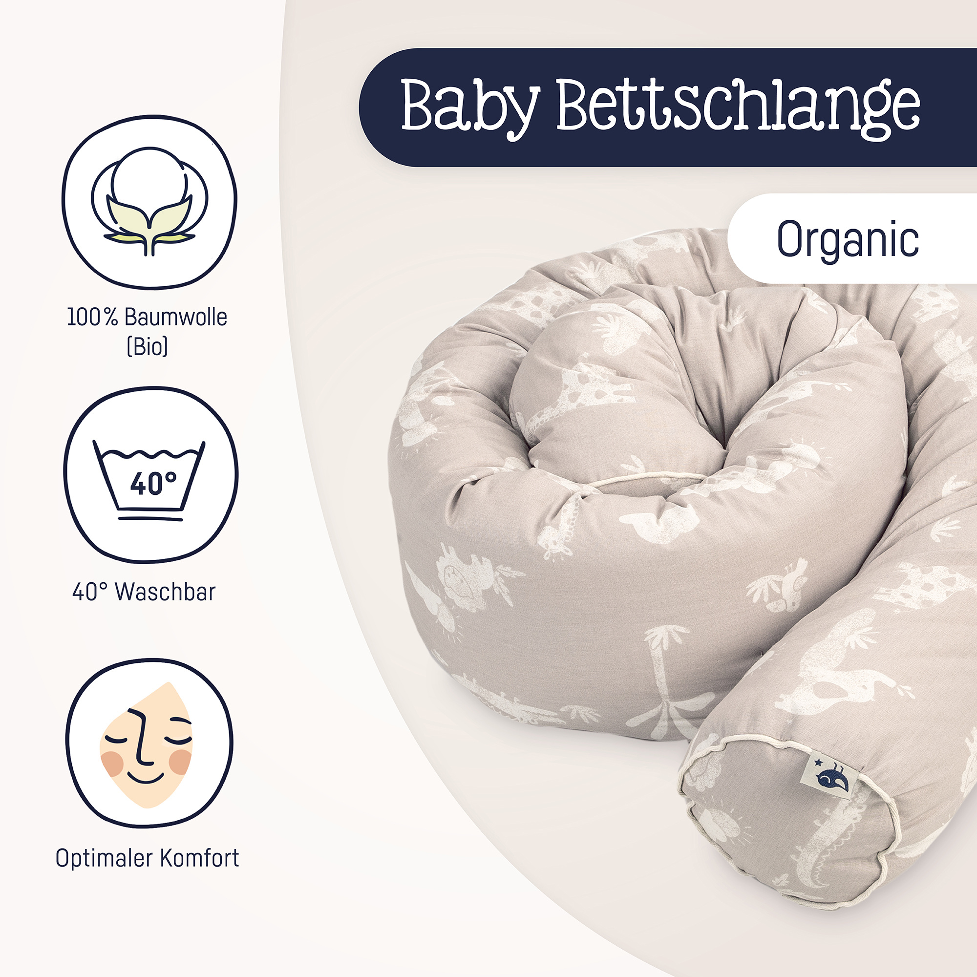 Bettschlange ZÖLLNER Organic