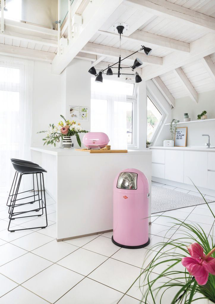 Abfalleimer WESCO PUSHBOY rosa
