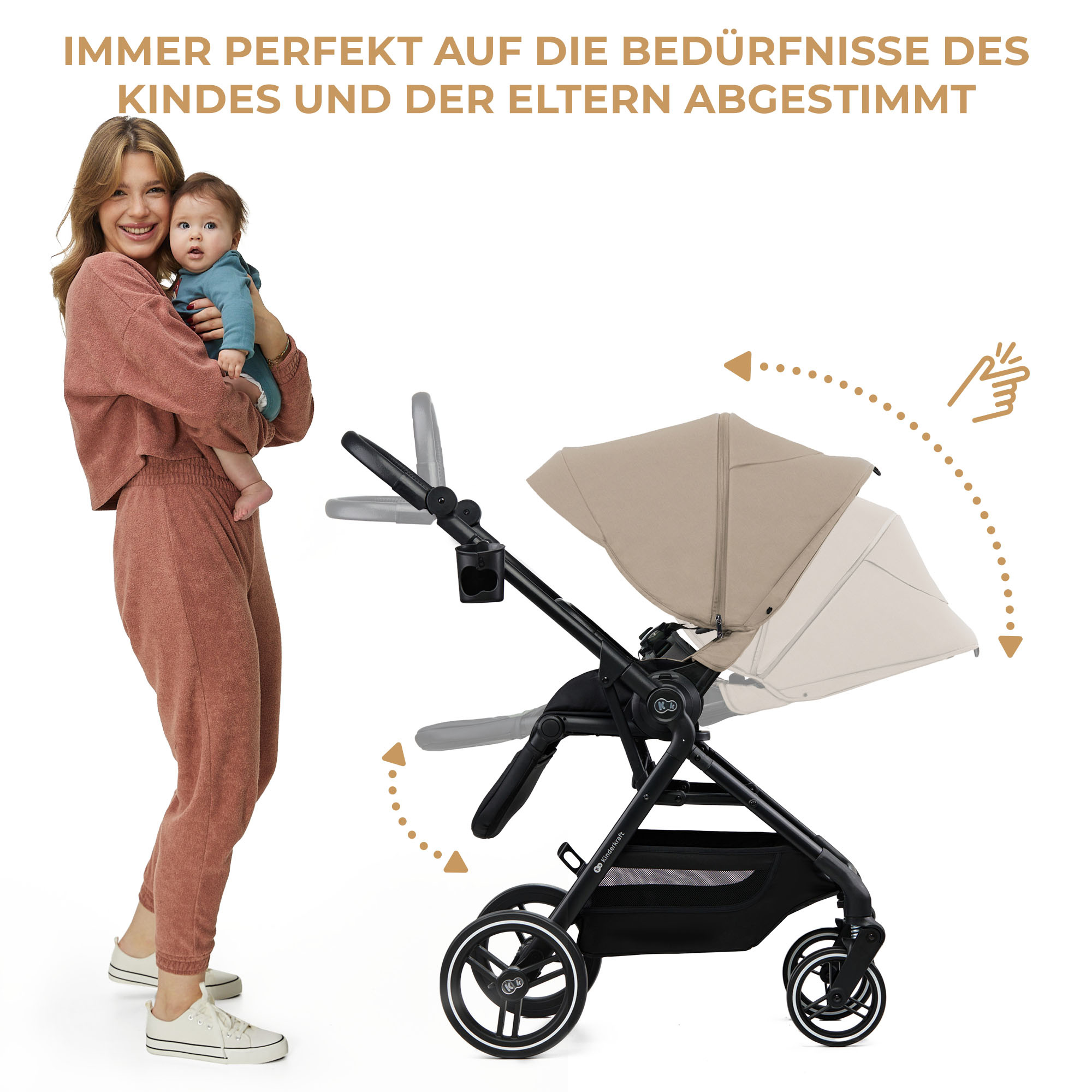 Kinderwagen 3in1 YOXI beige