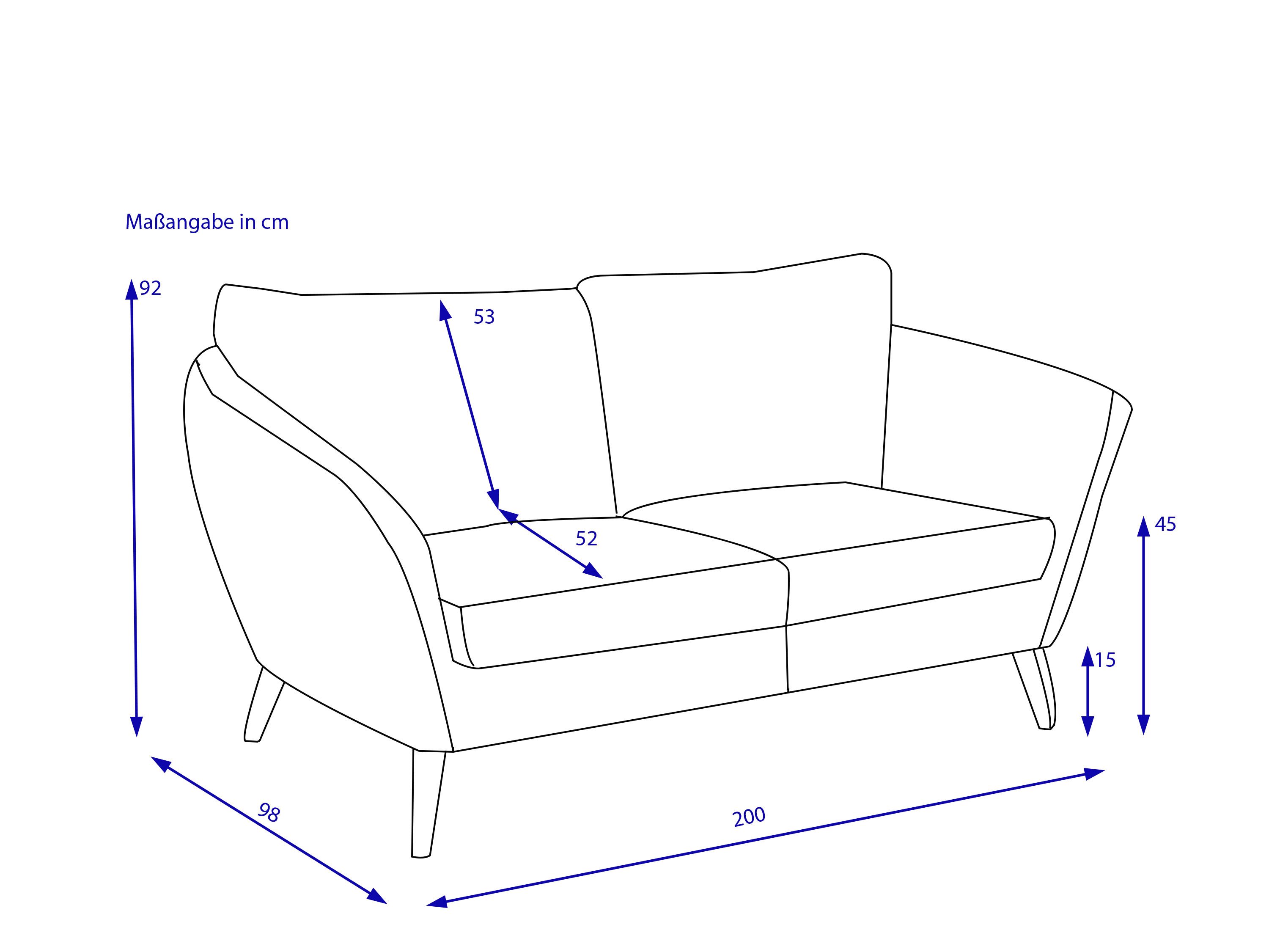 Sofa 3 Sitzer SANSIBAR FÜNEN