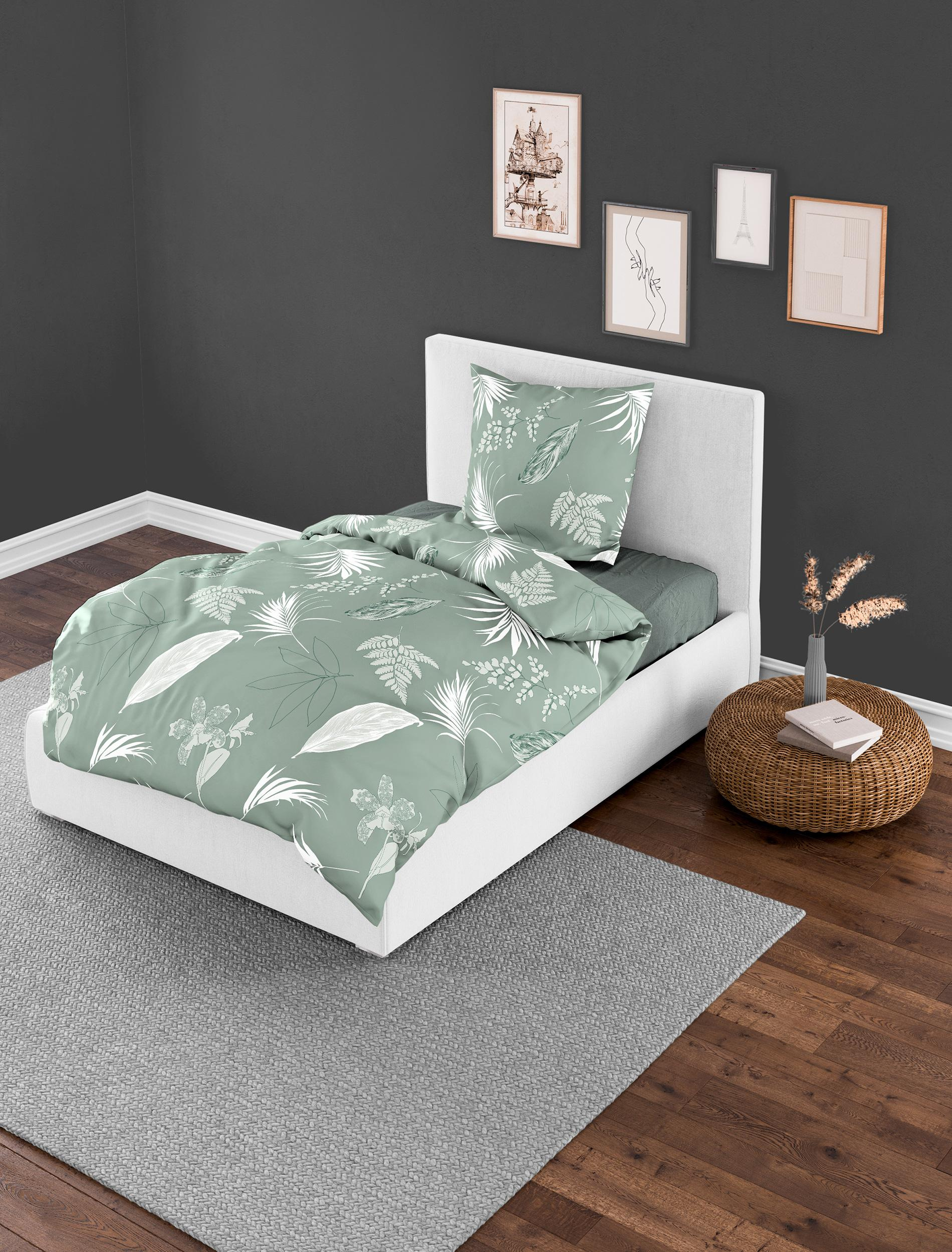 Bettwäsche Mako-Satin jade