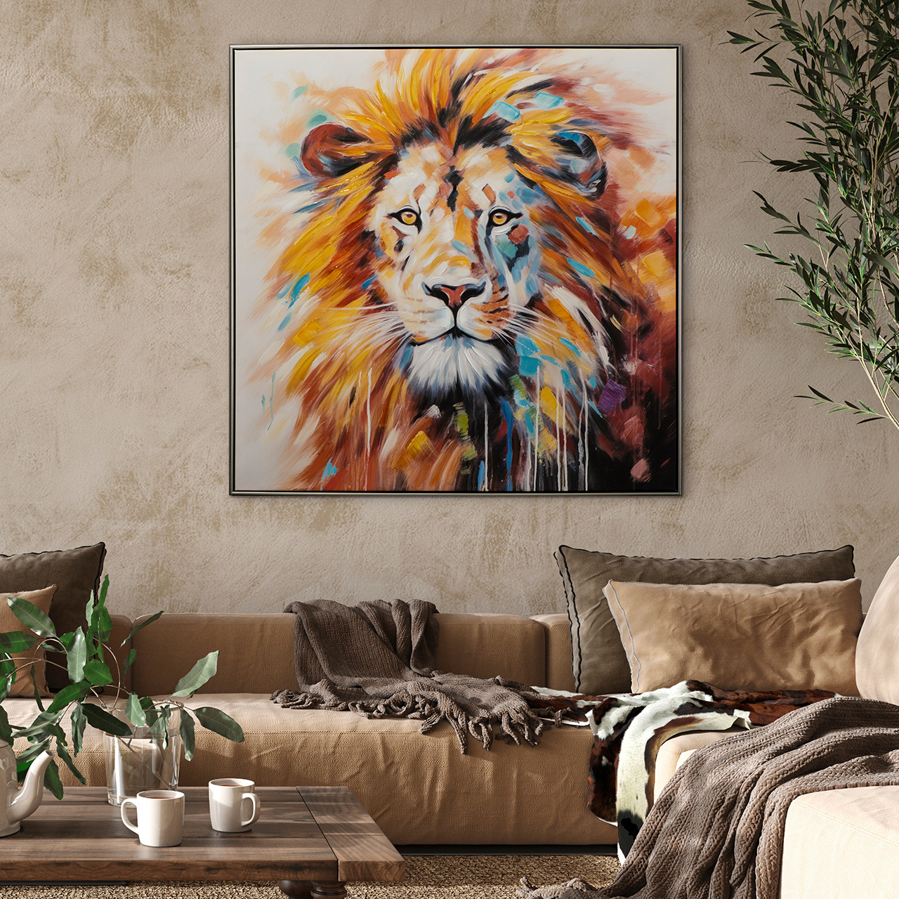 Gemälde BLUE LION KING
