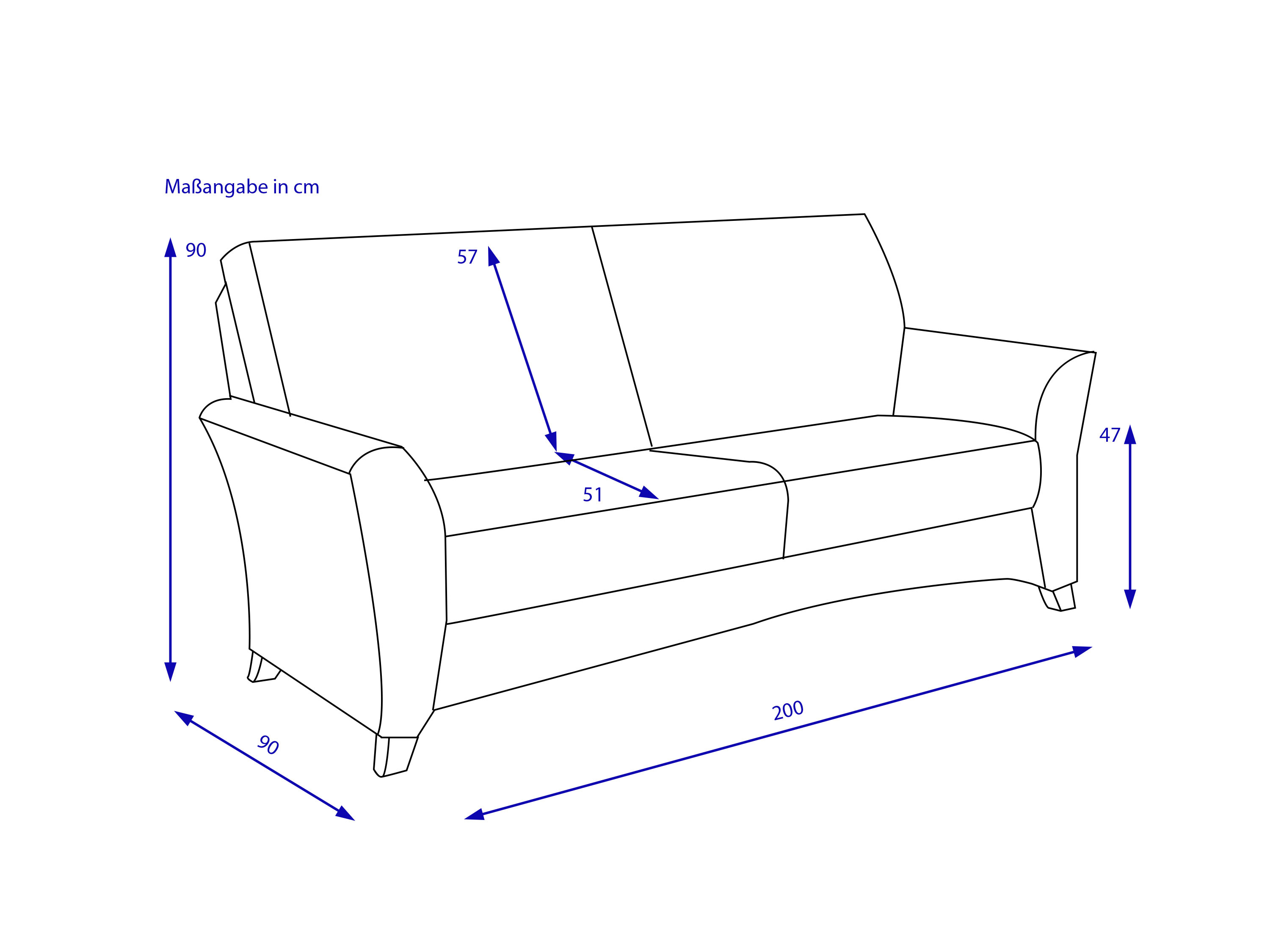 Sofa Rolf Weber 3 Sitzer SALCHING
