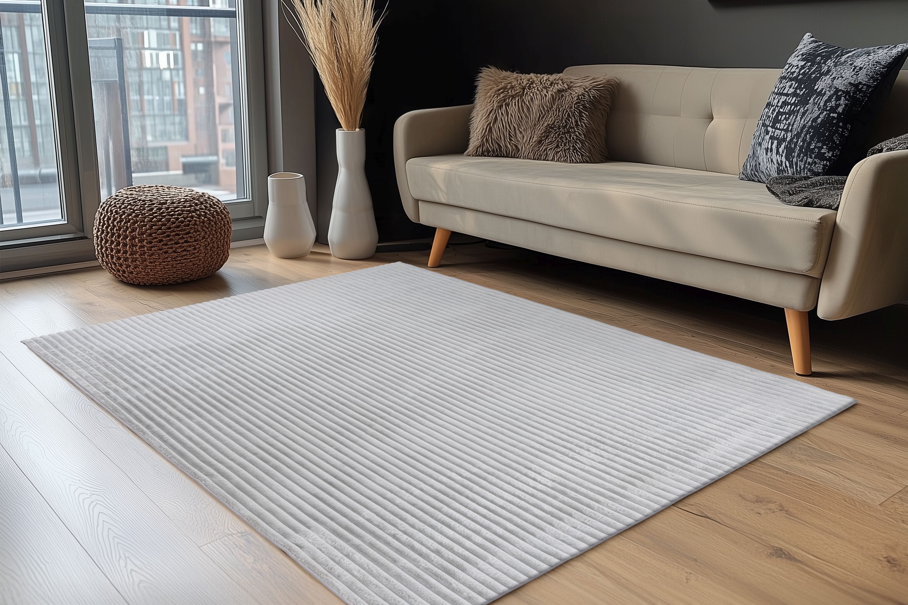 Teppich PLUSH silber