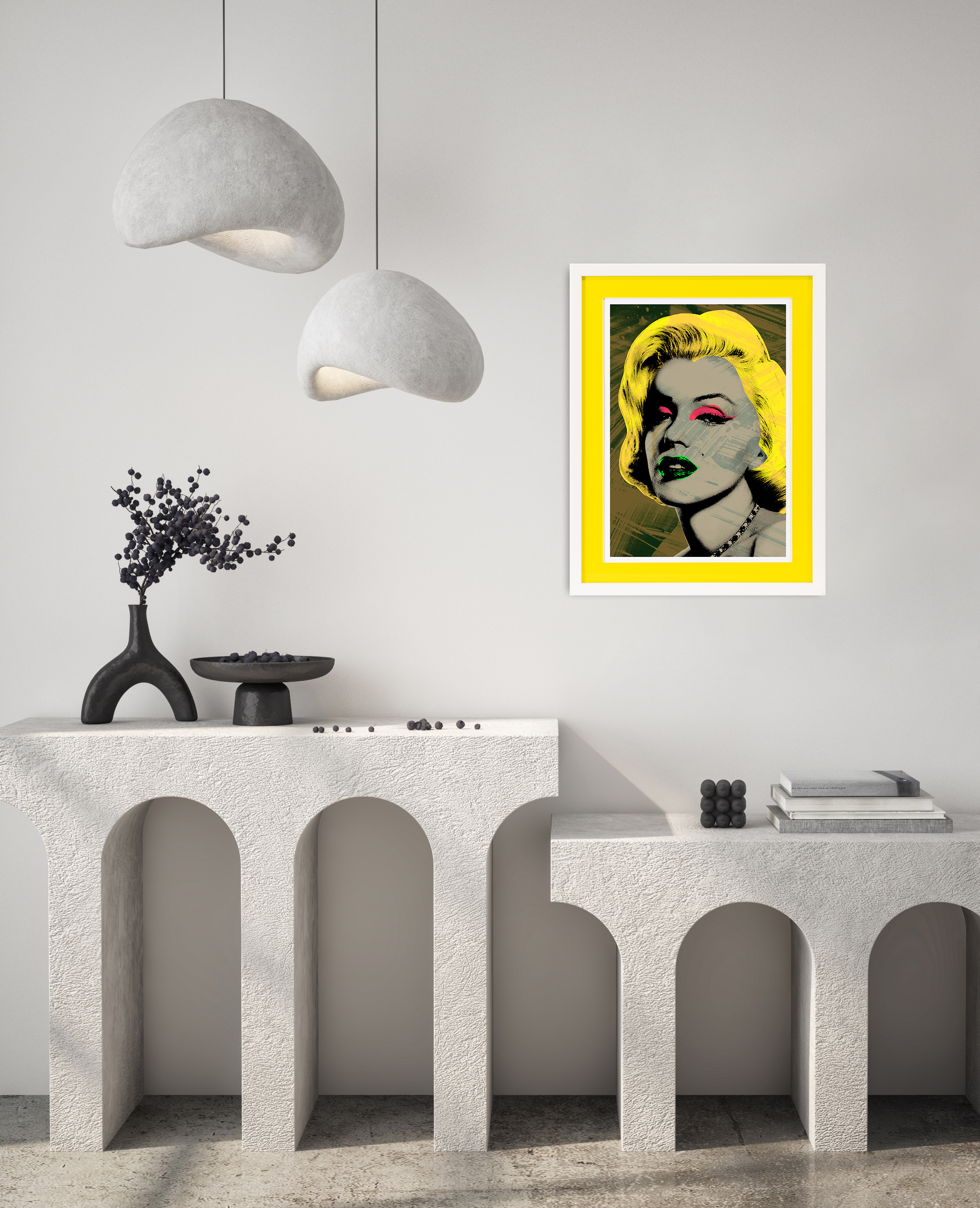Kunstdruck Neon Passepartout
